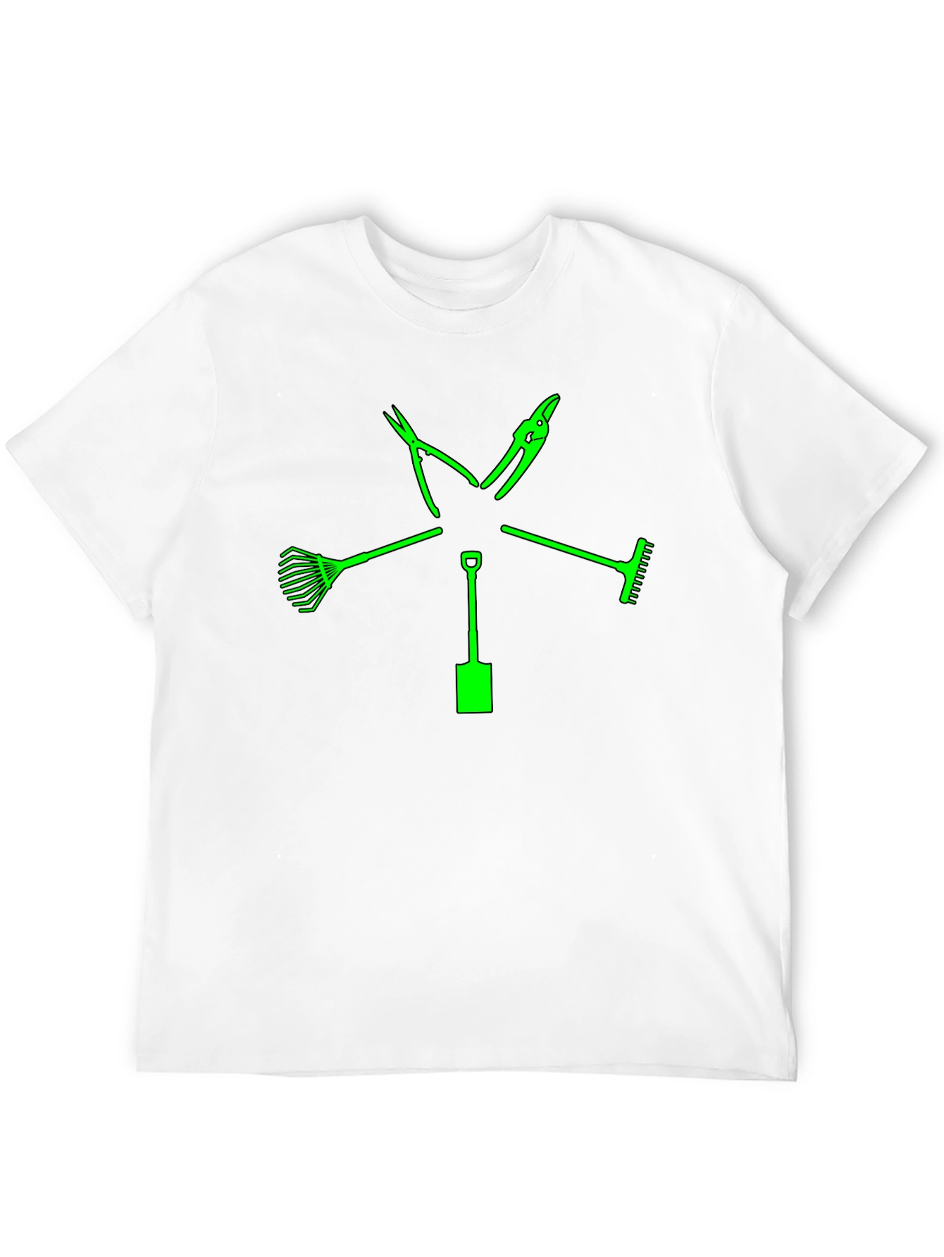 Gardeners Tools Graphic T-Shirt - Black