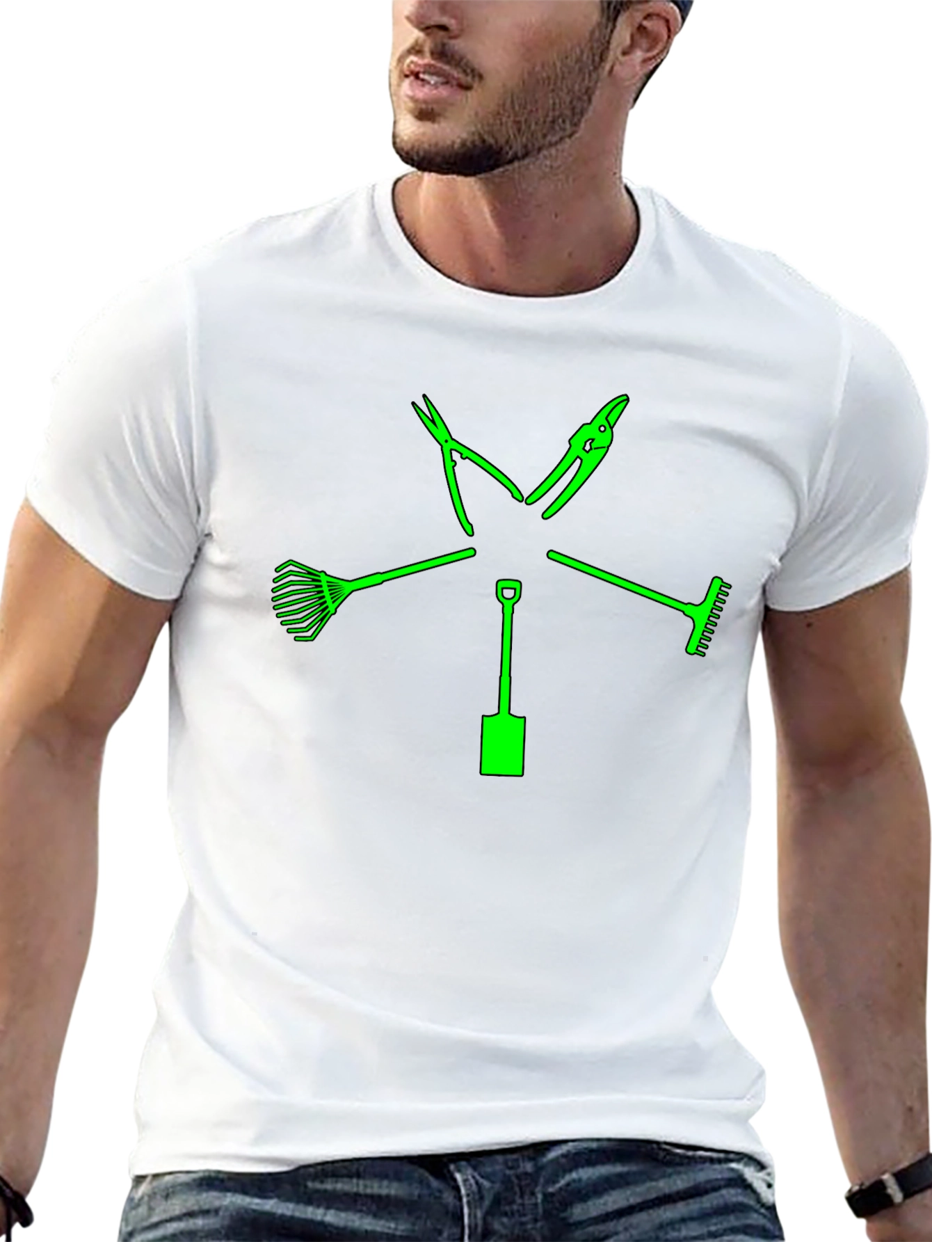 Gardeners Tools Graphic T-Shirt - Black