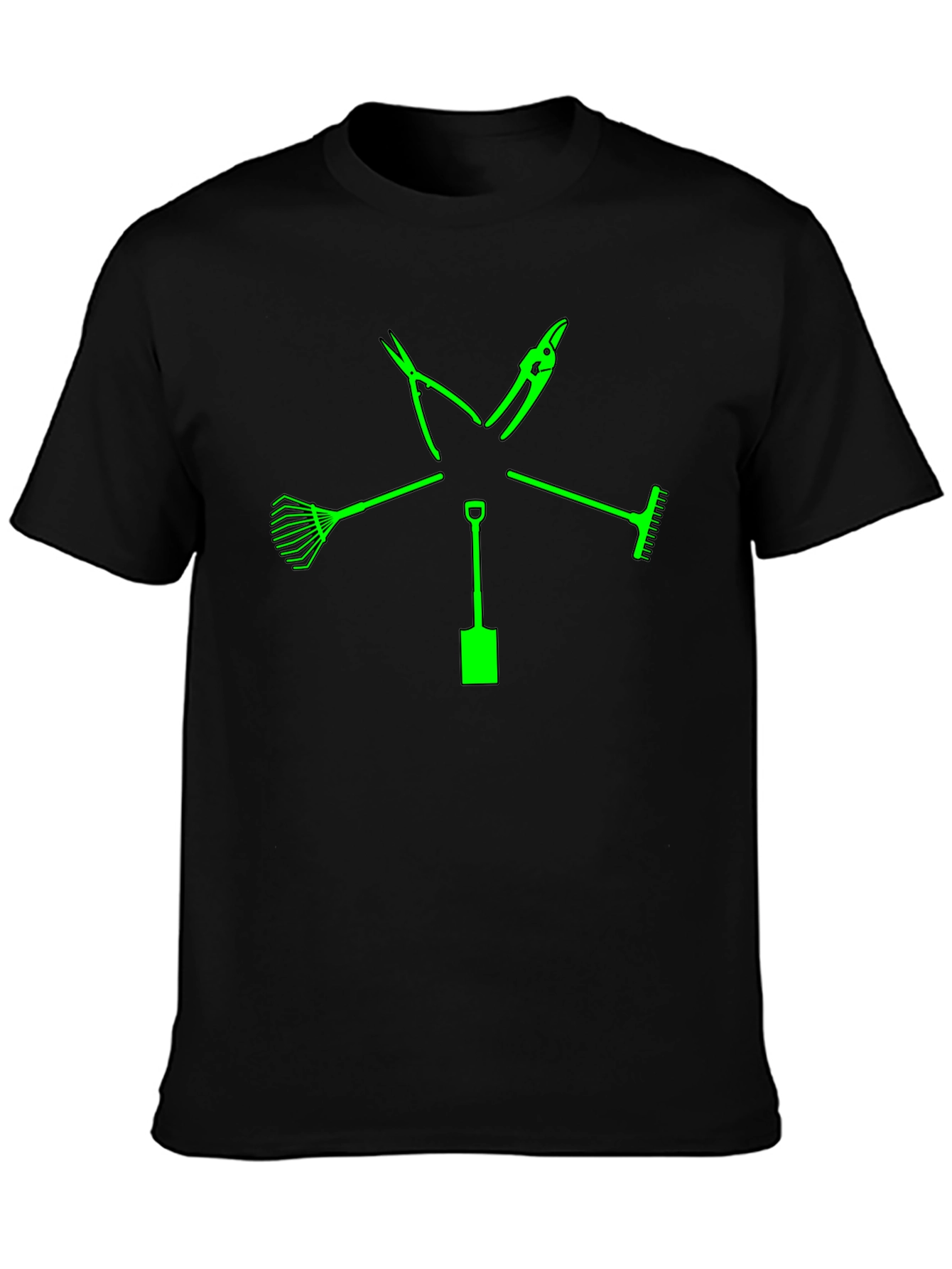 Gardeners Tools Graphic T-Shirt - Black