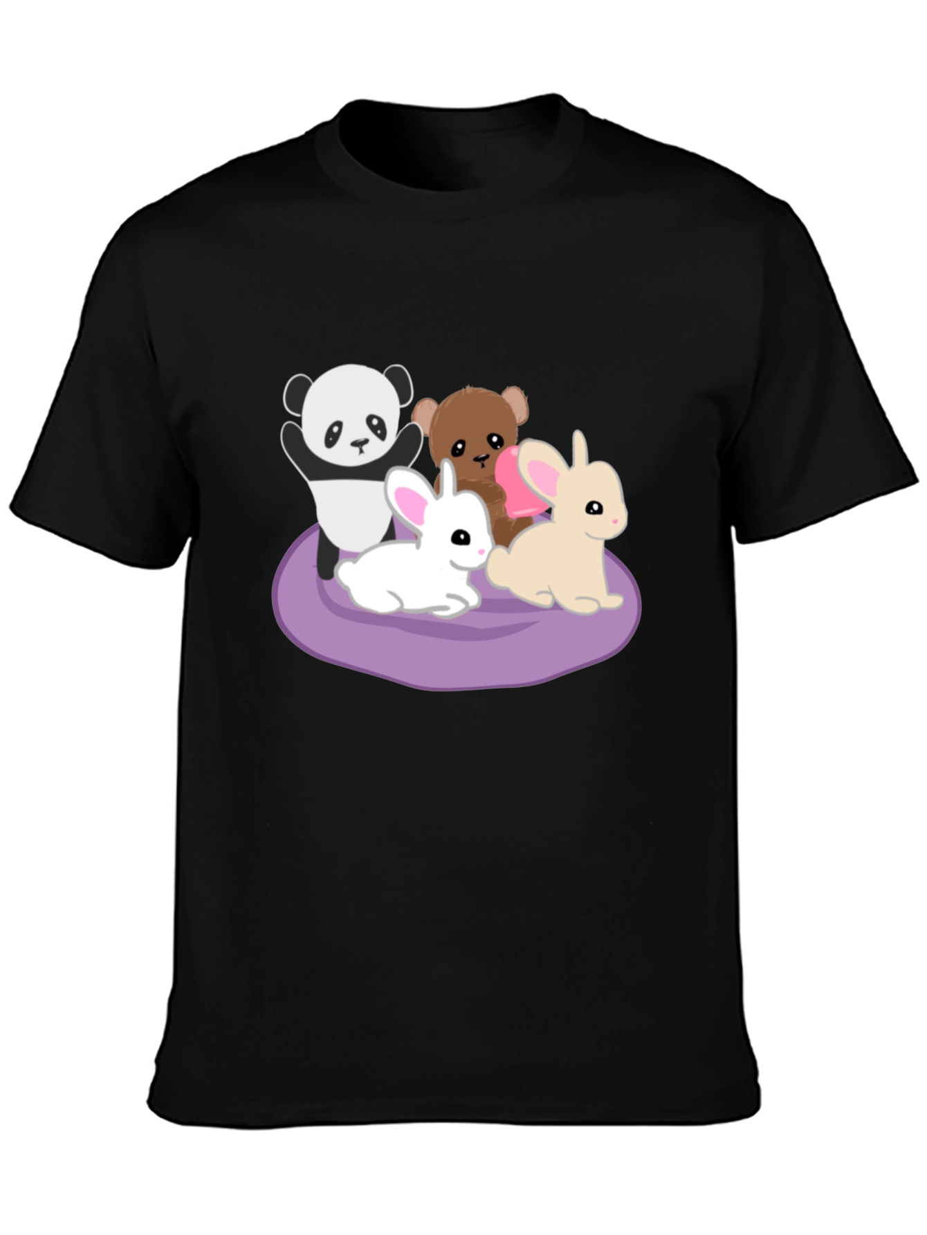 Cute Cartoon Animals Graphic Tee