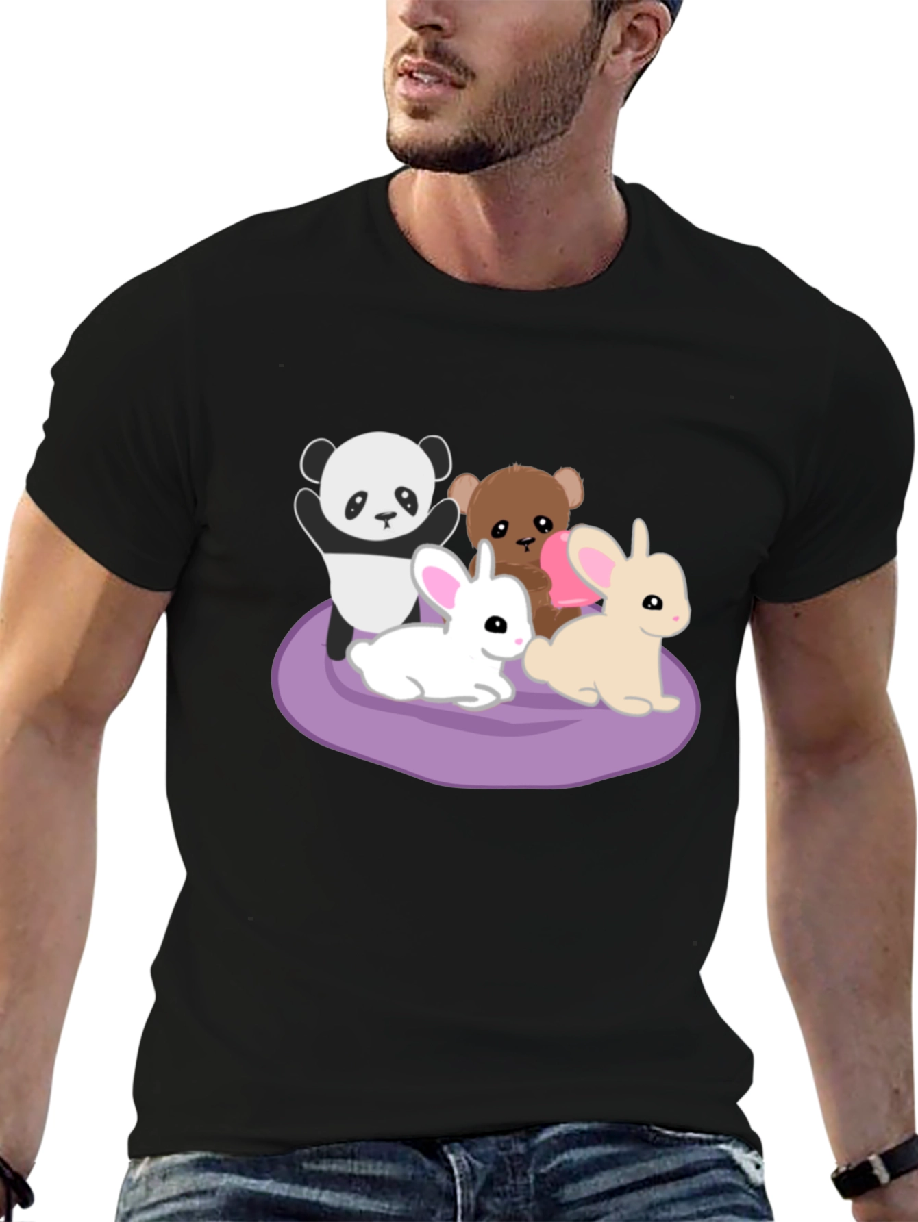 Cute Cartoon Animals Graphic Tee