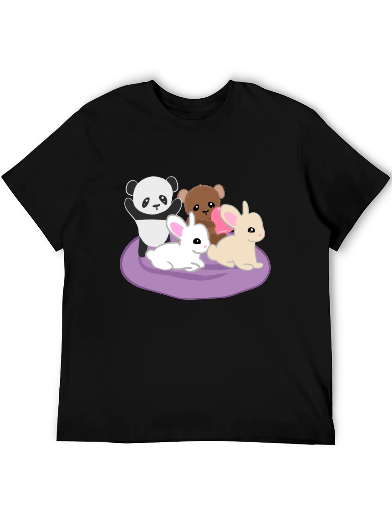 Cute Cartoon Animals Graphic Tee