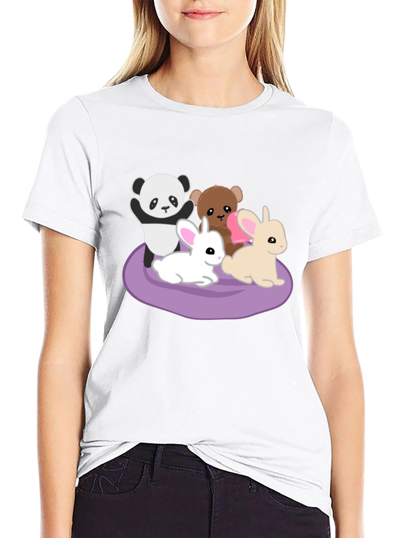 Cute Cartoon Animals Graphic Tee