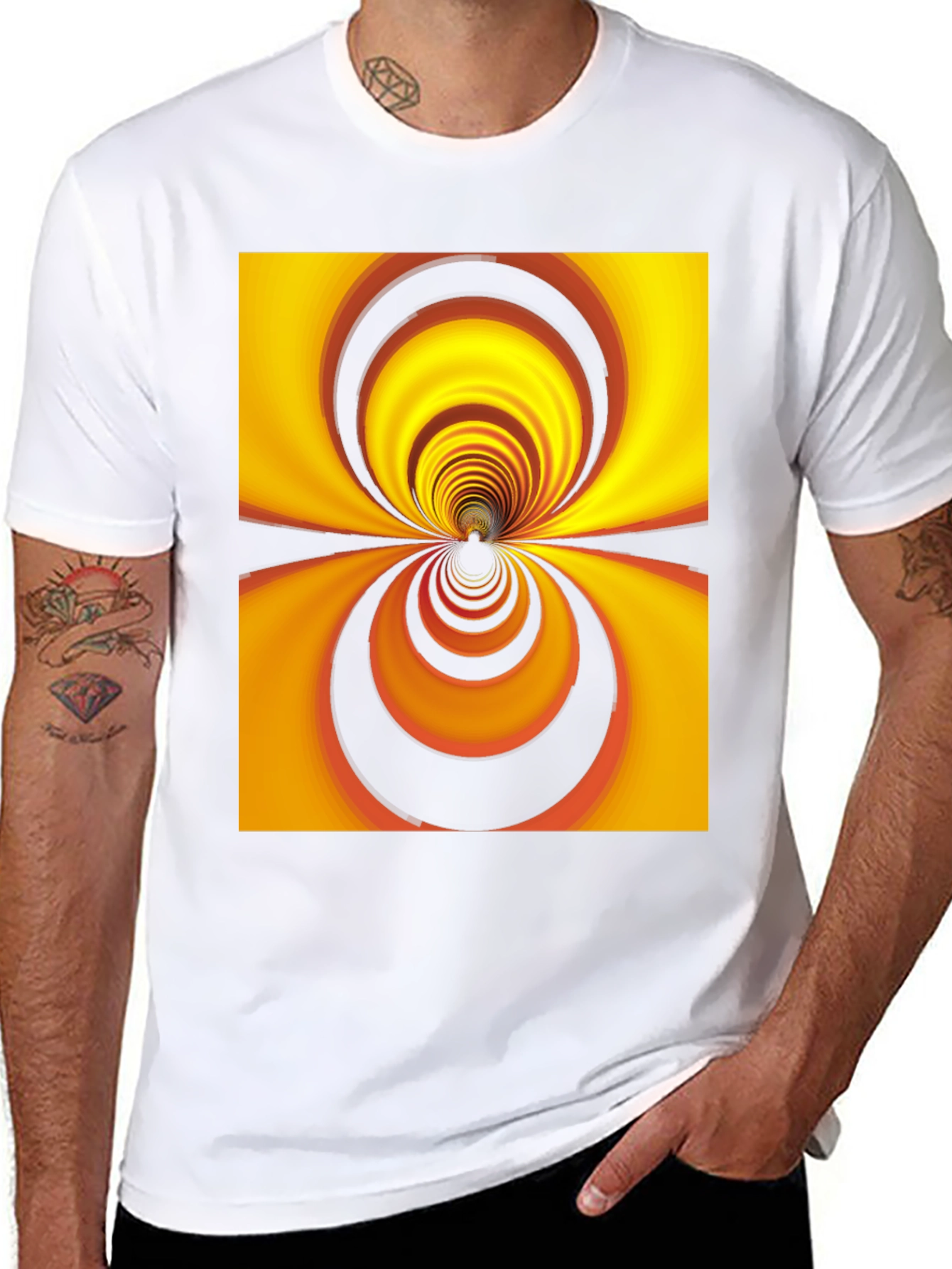 Optical Illusion Black T-Shirt