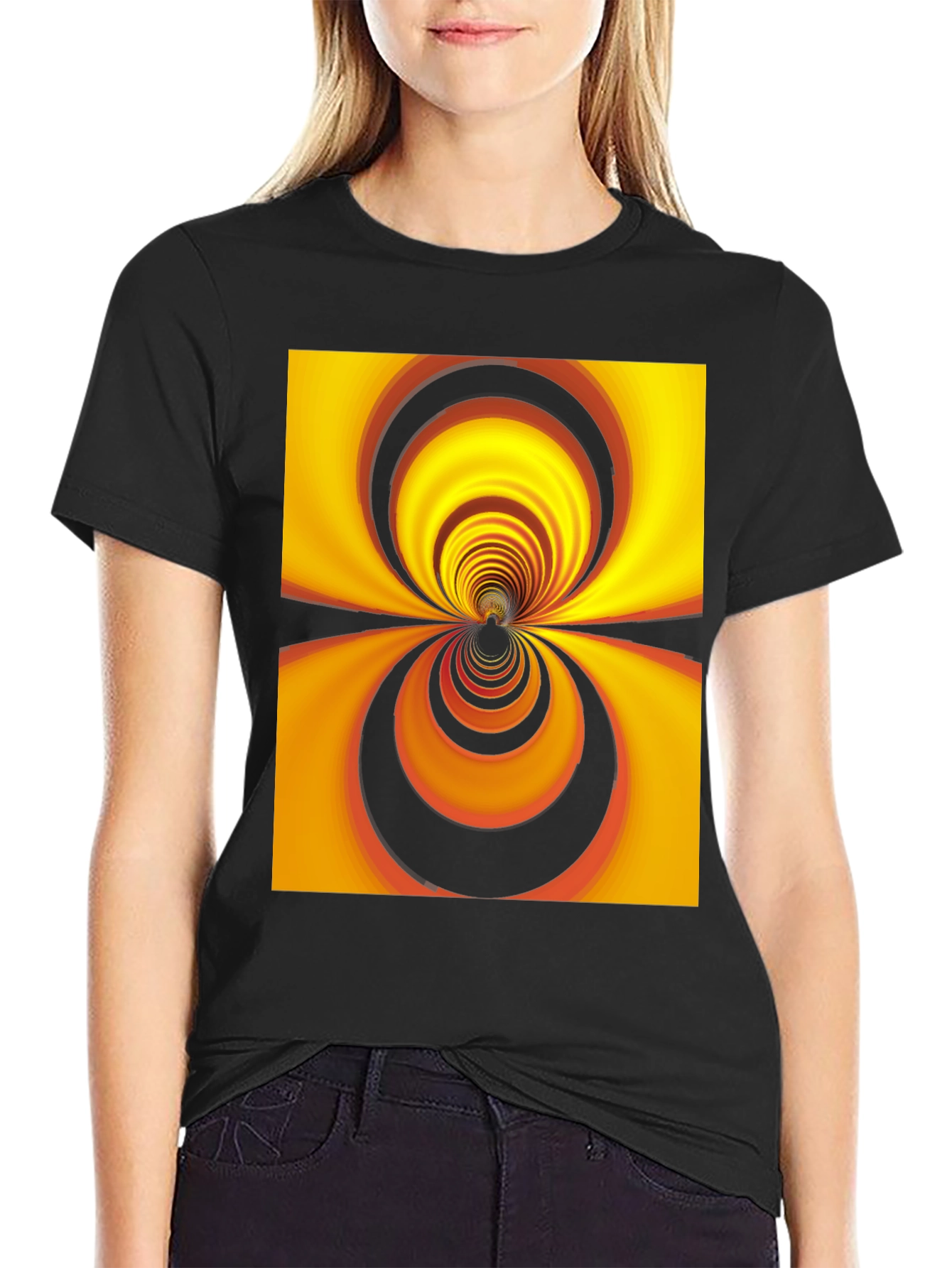 Optical Illusion Black T-Shirt