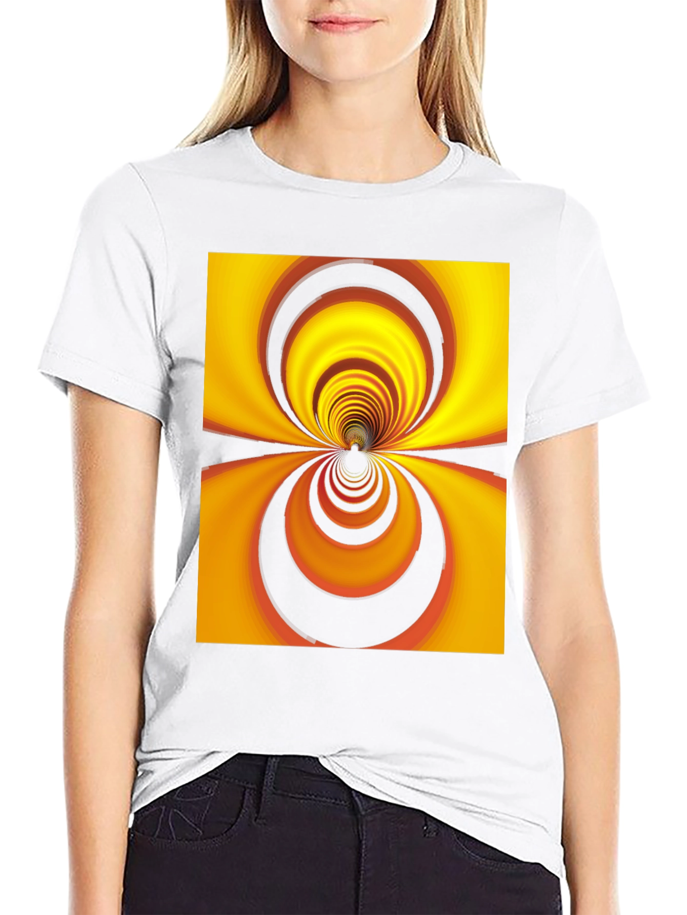 Optical Illusion Black T-Shirt