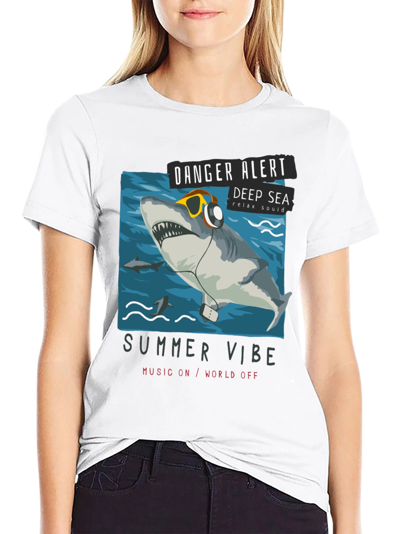 Danger Alert Shark Tee