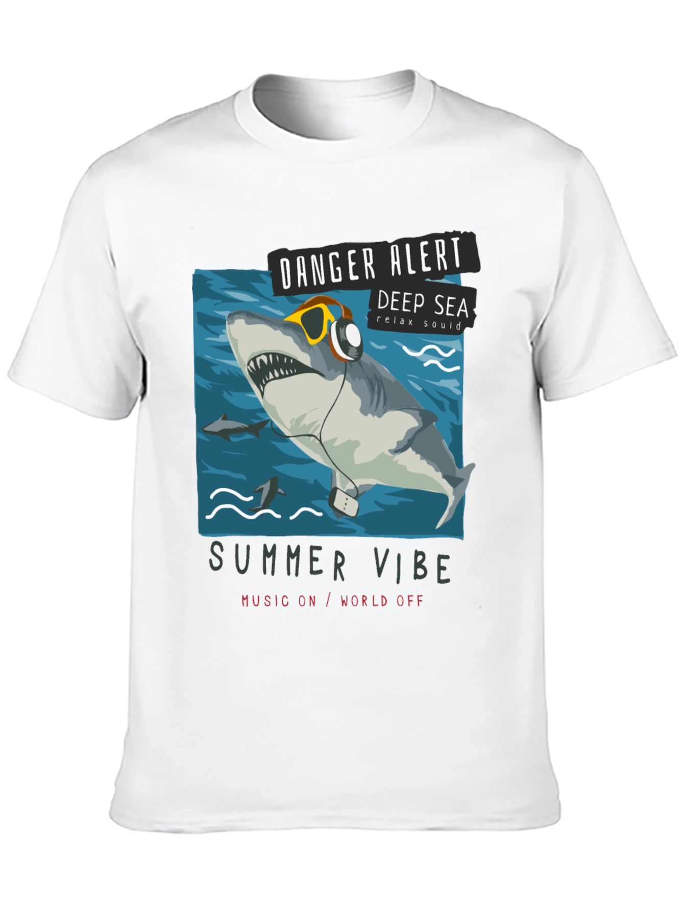 Danger Alert Shark Tee