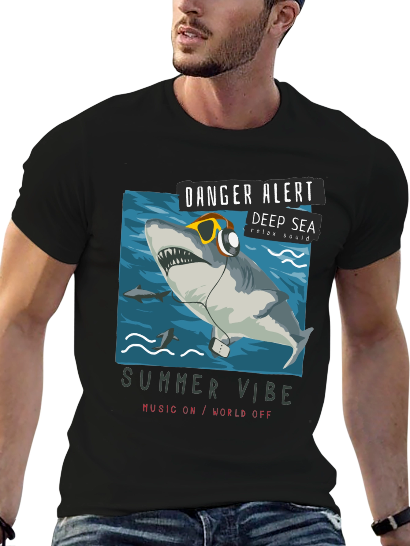 Danger Alert Shark Tee