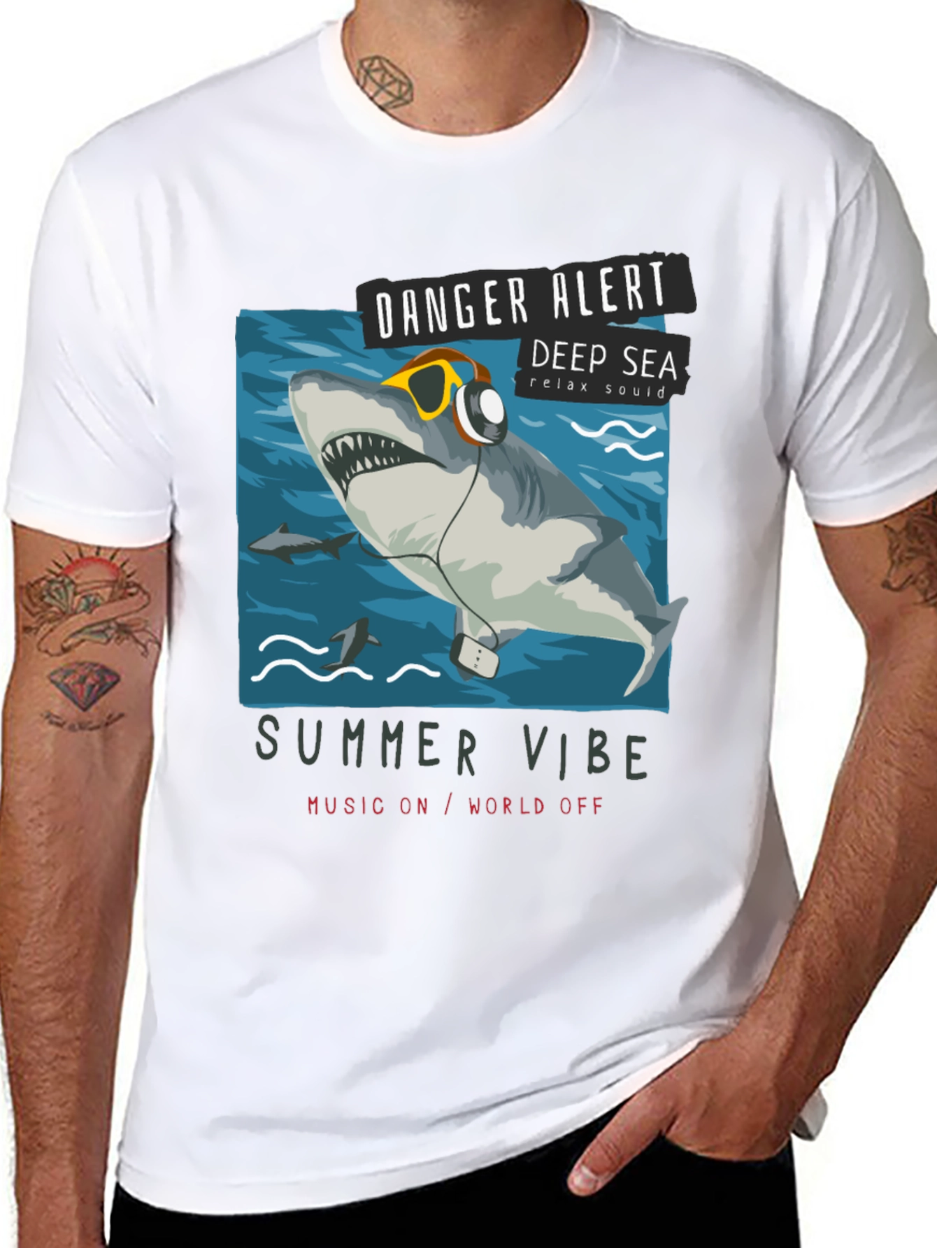Danger Alert Shark Tee