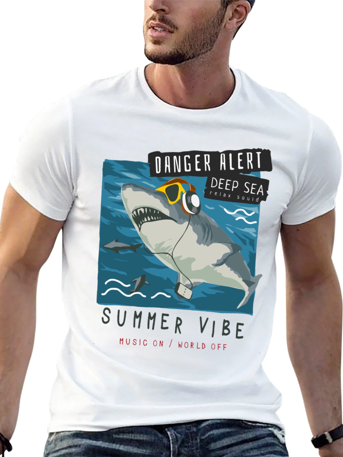 Danger Alert Shark Tee