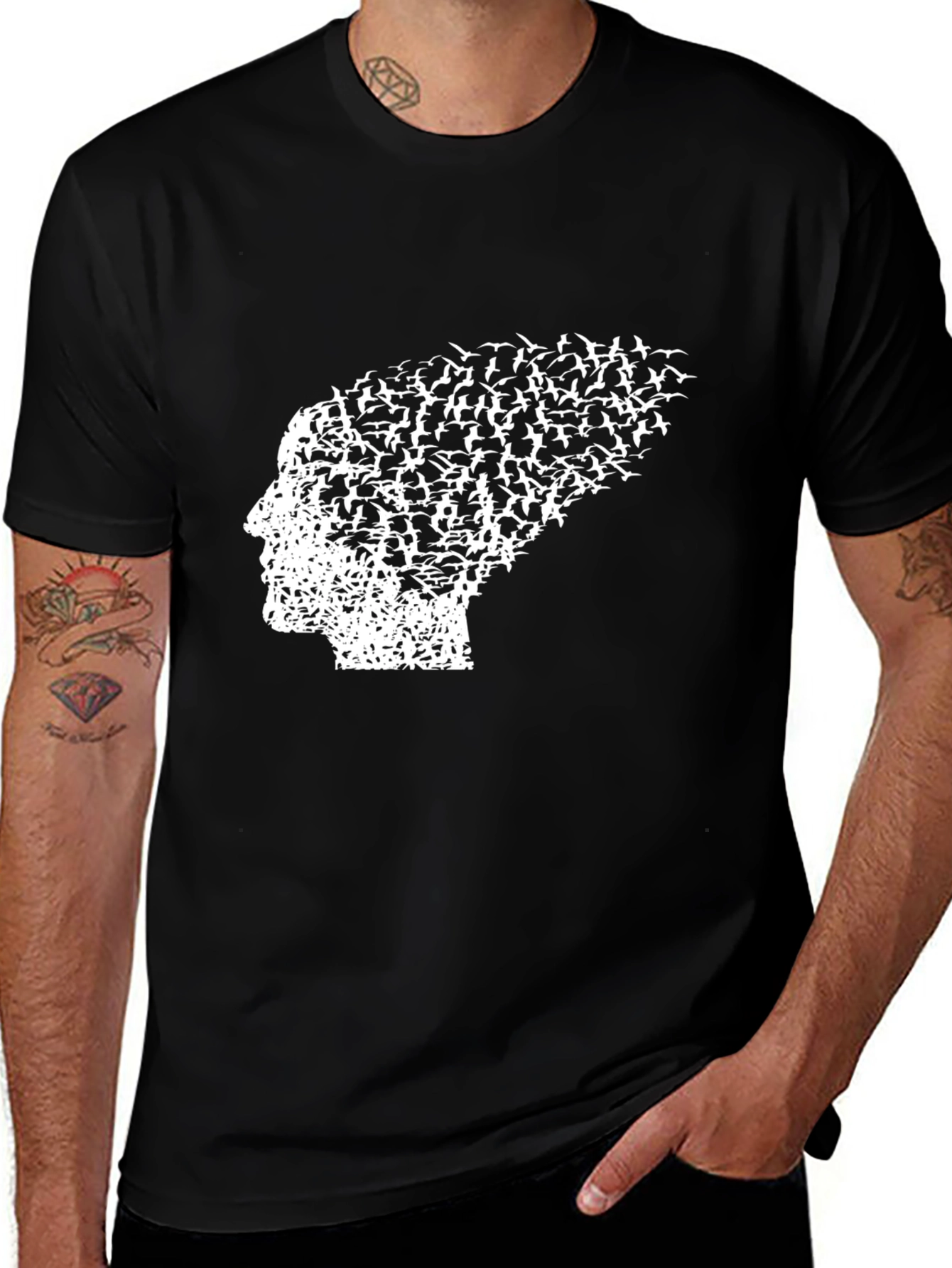 Birds Mind T-Shirt - Artistic Graphic Tee