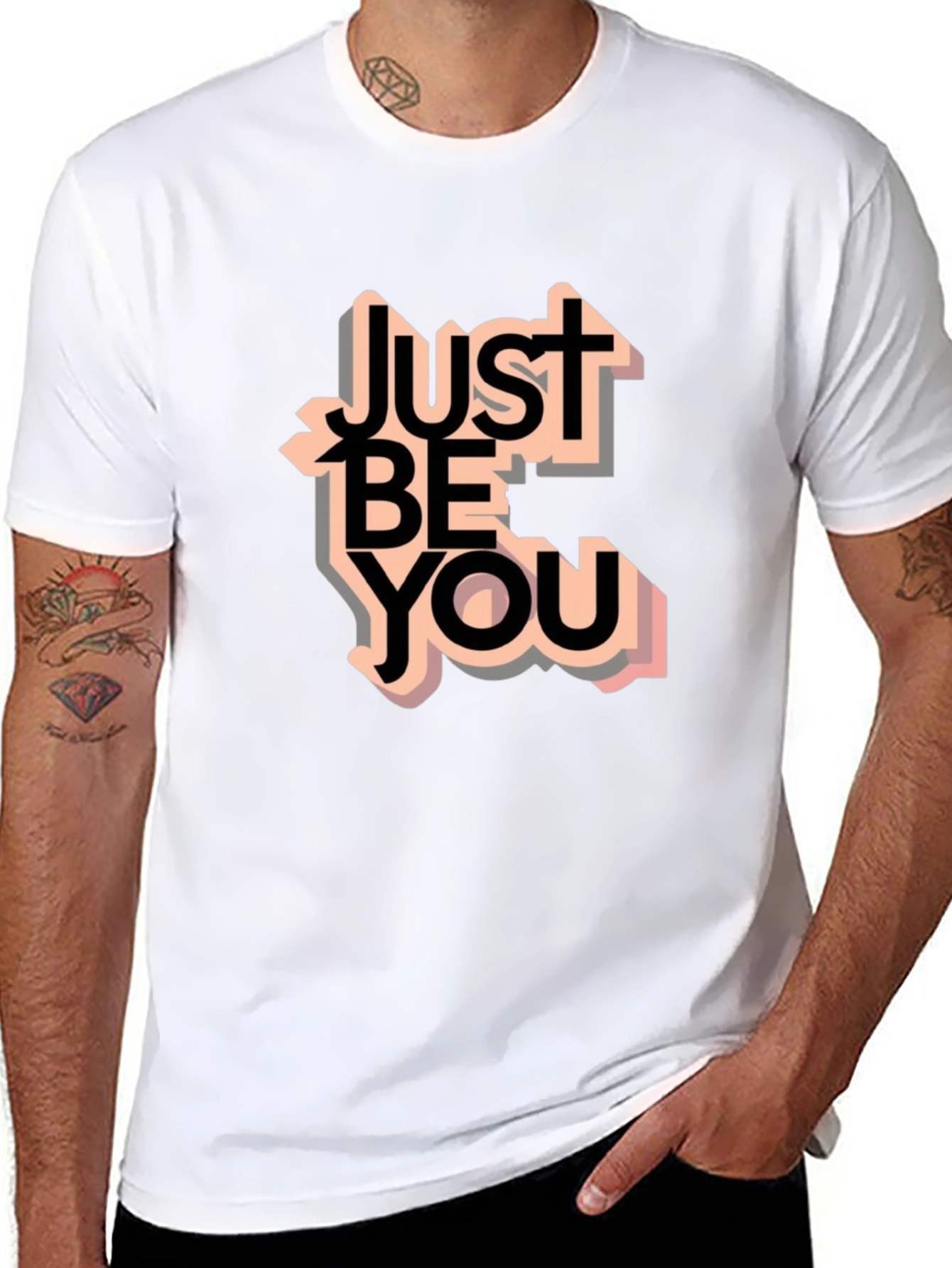 Just Be You T-Shirt - Black Graphic Tee