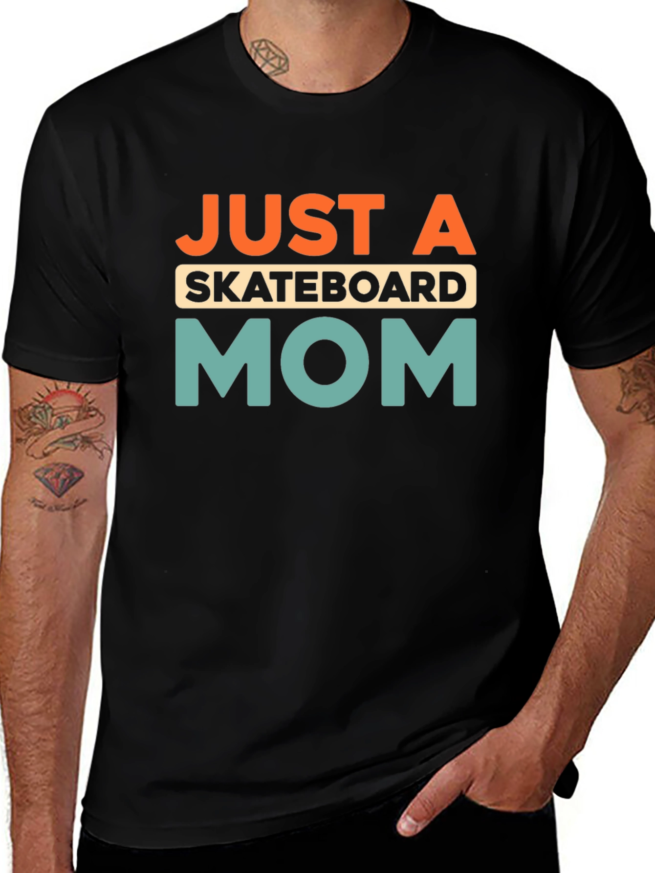 Skateboard Mom Graphic Tee - Black T-Shirt