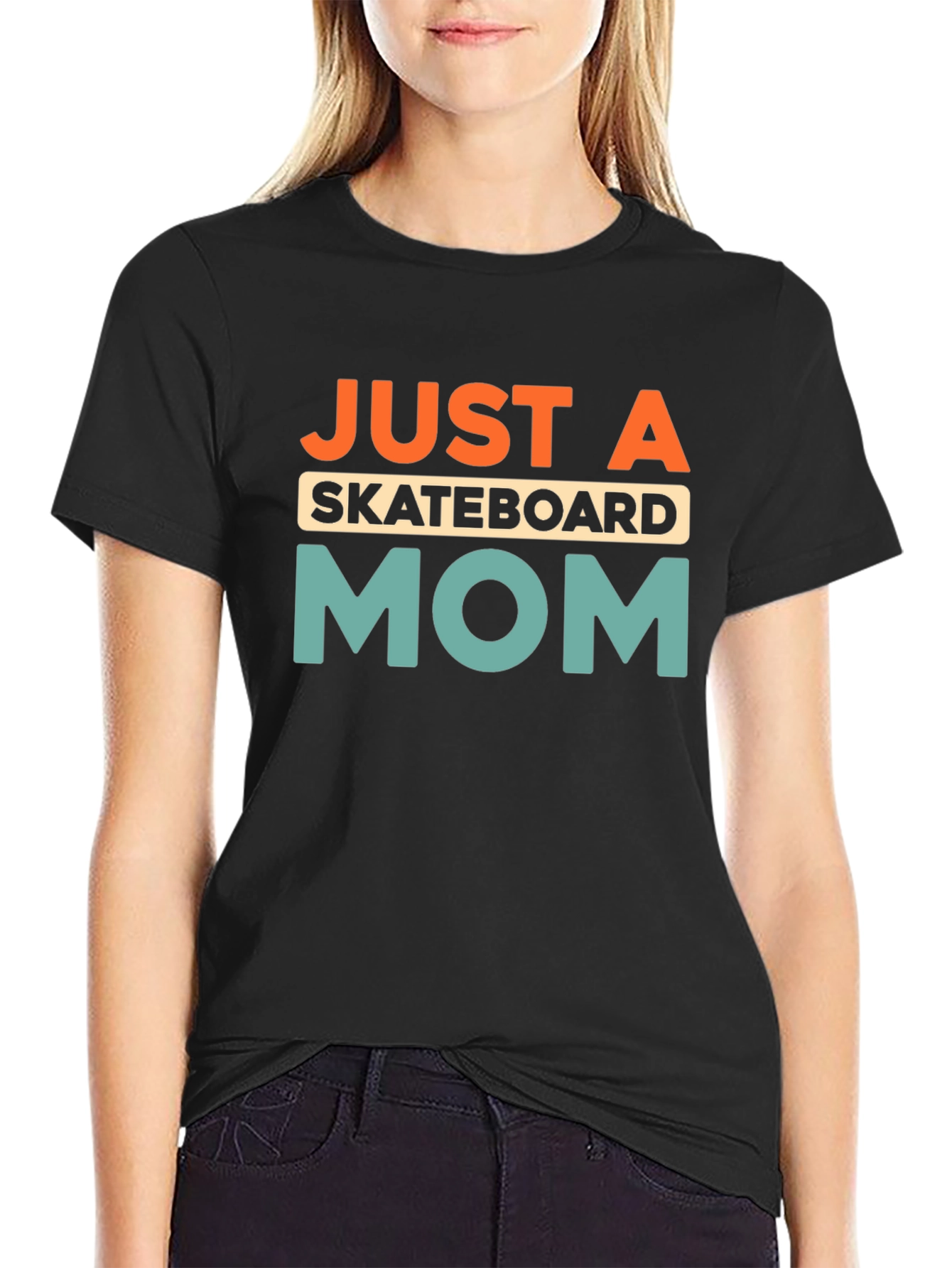 Skateboard Mom Graphic Tee - Black T-Shirt