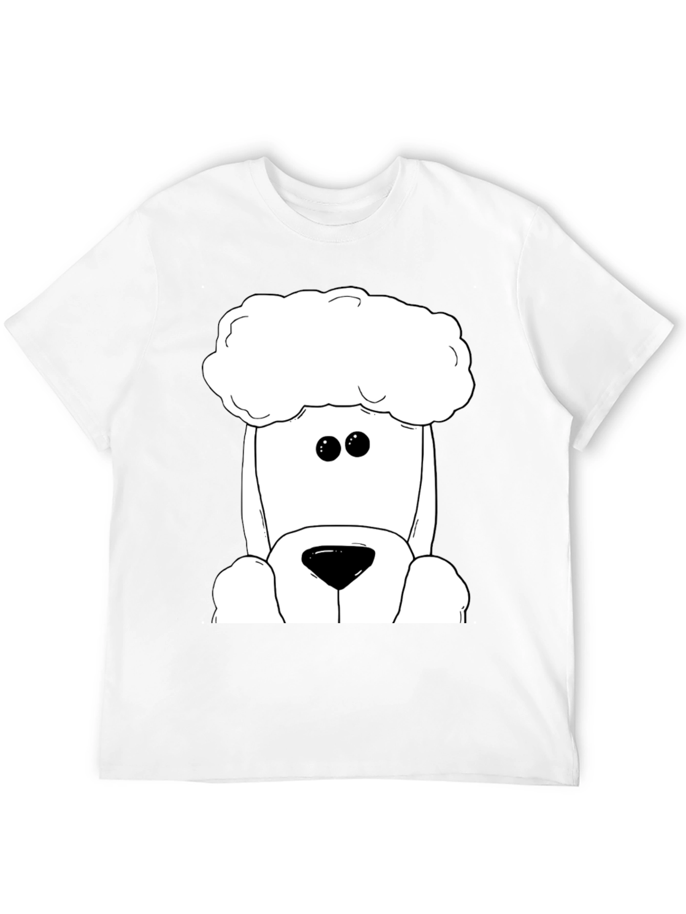 Cartoon Dog Graphic Black T-Shirt