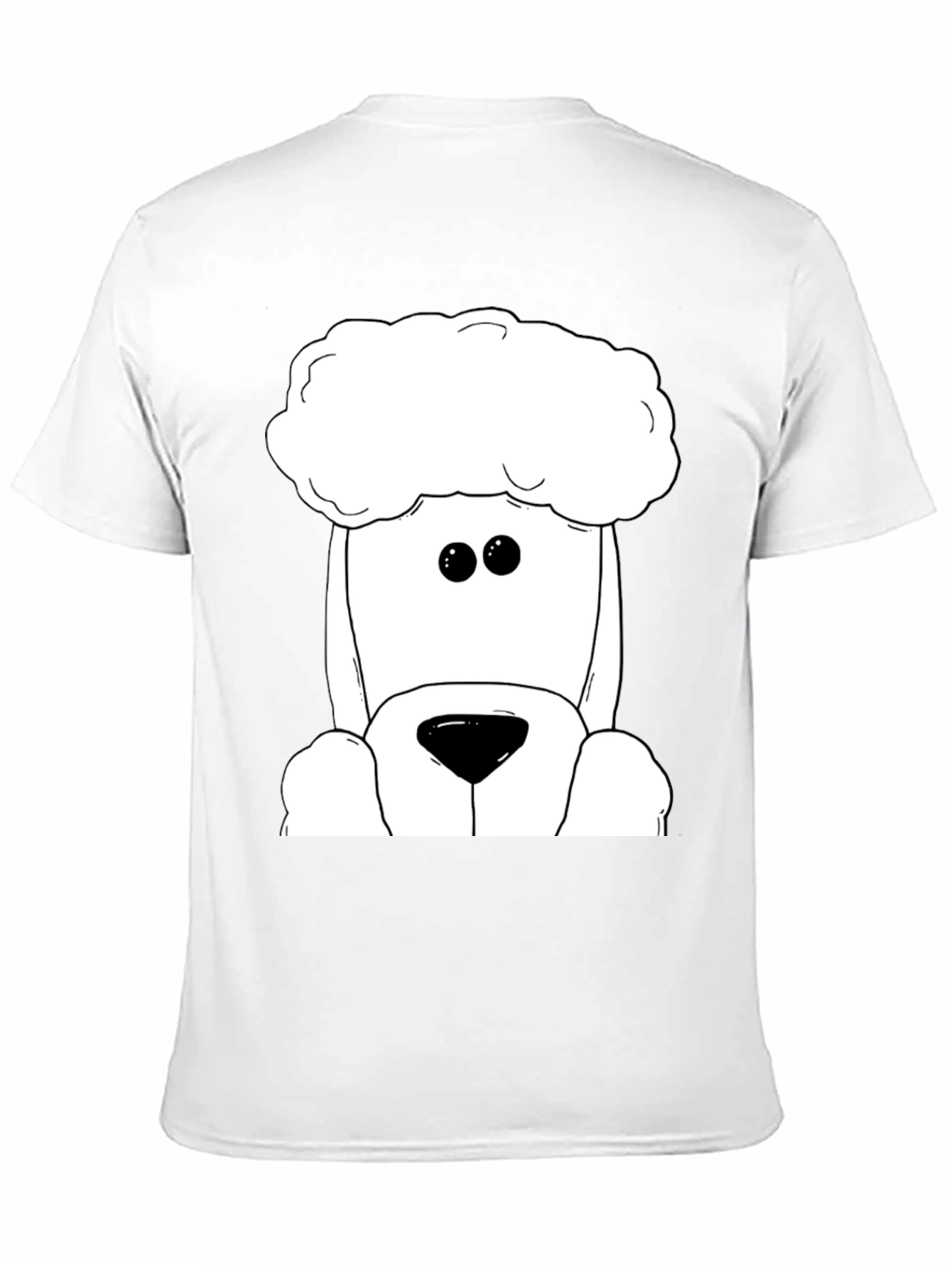 Cartoon Dog Graphic Black T-Shirt