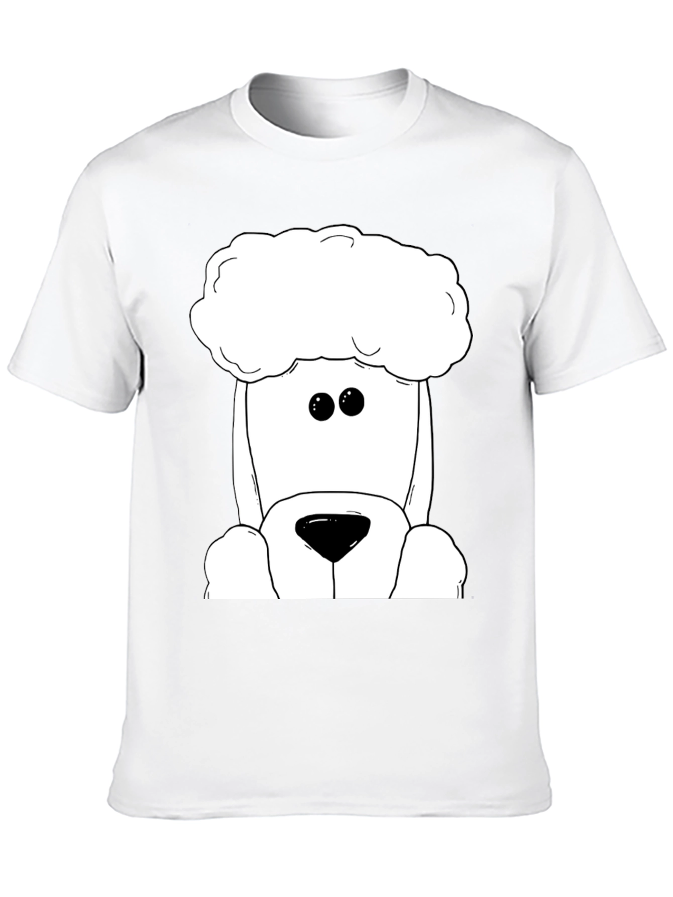 Cartoon Dog Graphic Black T-Shirt