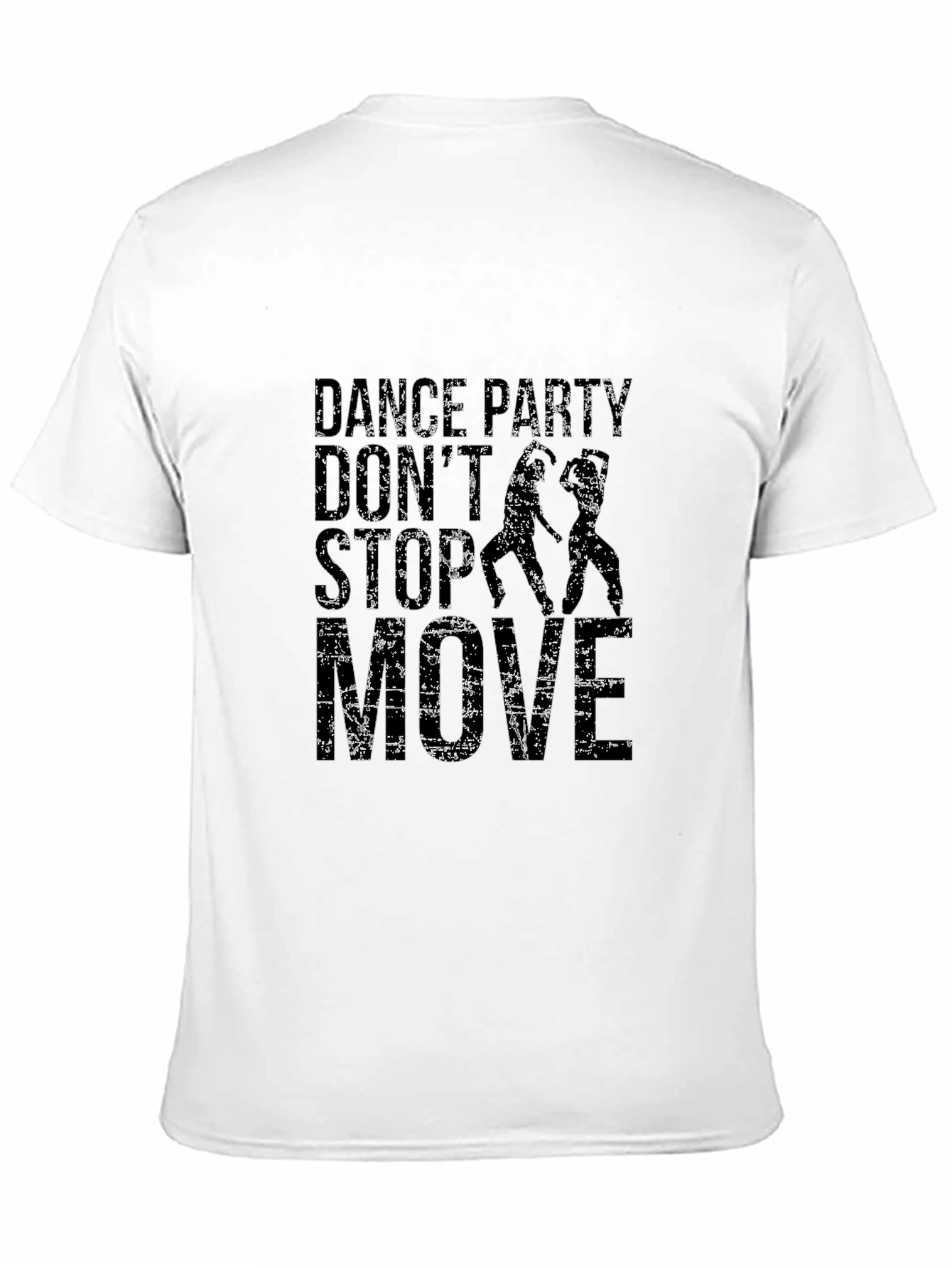 Dance Party Graphic Print Black T-Shirt
