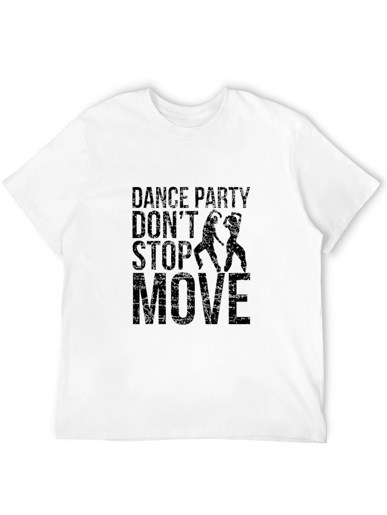 Dance Party Graphic Print Black T-Shirt