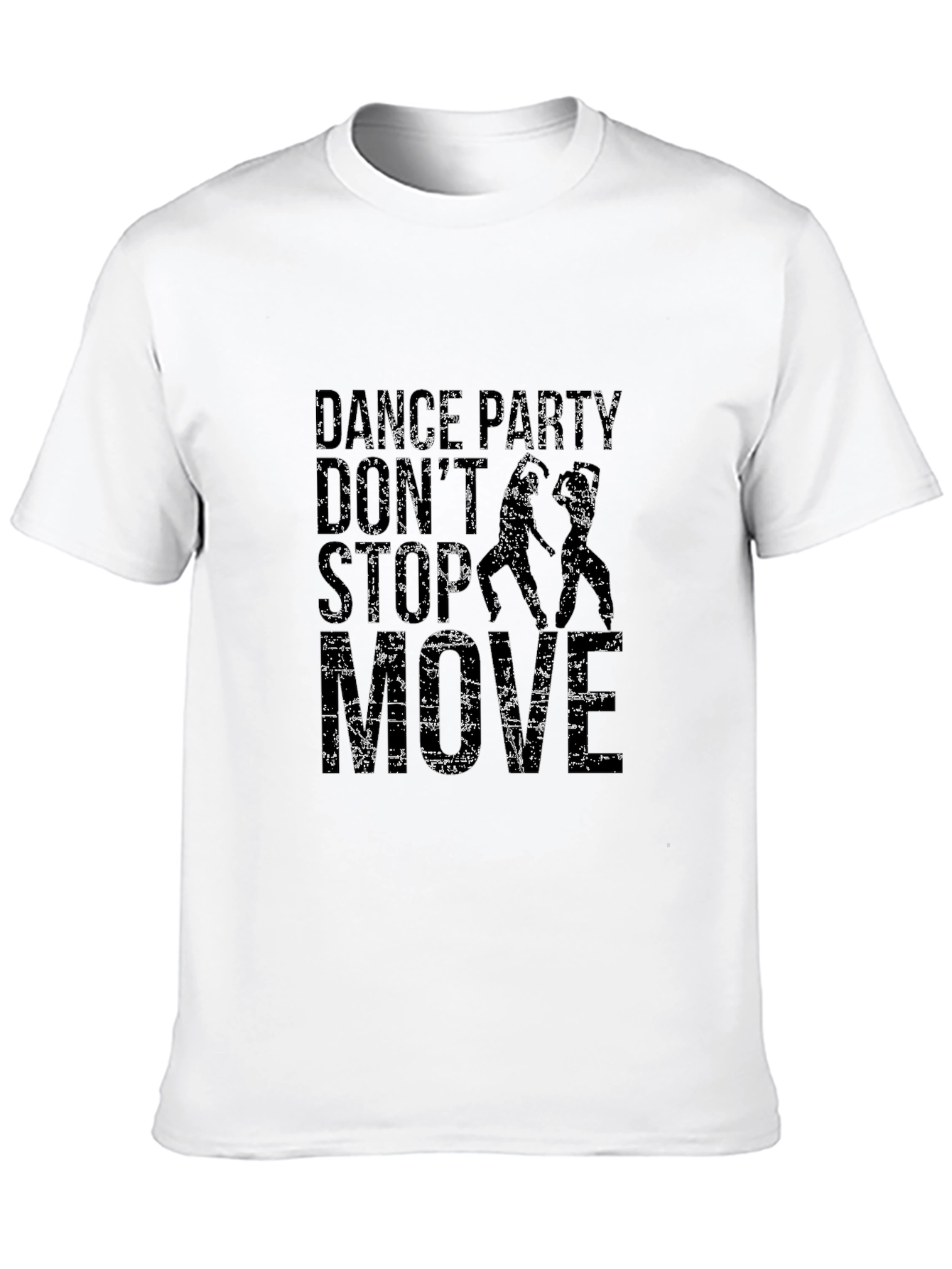 Dance Party Graphic Print Black T-Shirt
