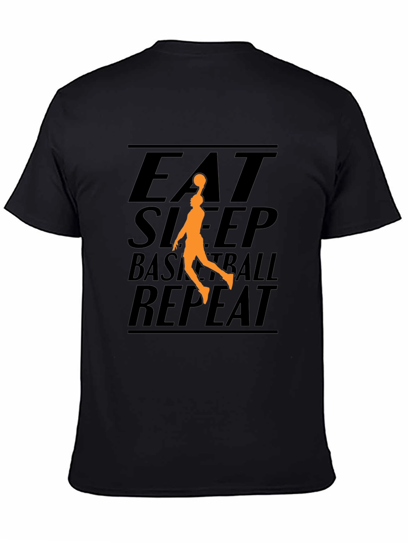 Eat Sleep Basketball Repeat Black T-Shirt