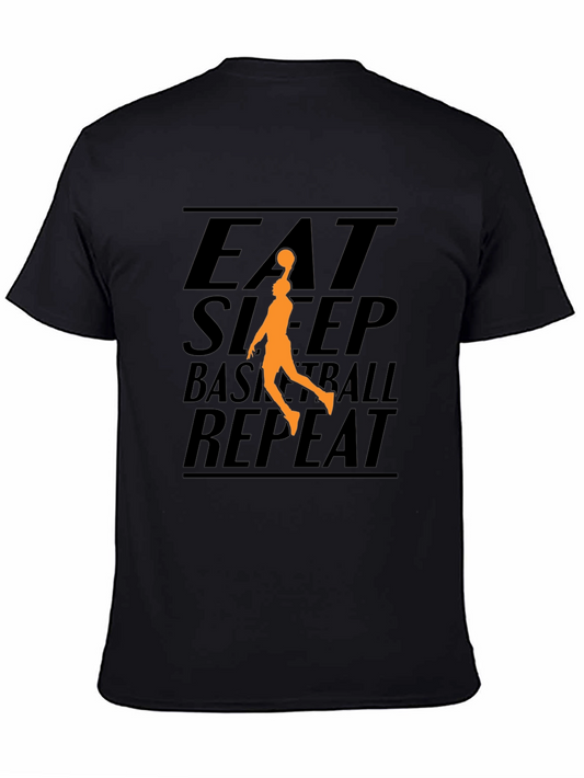Eat Sleep Basketball Repeat Black T-Shirt