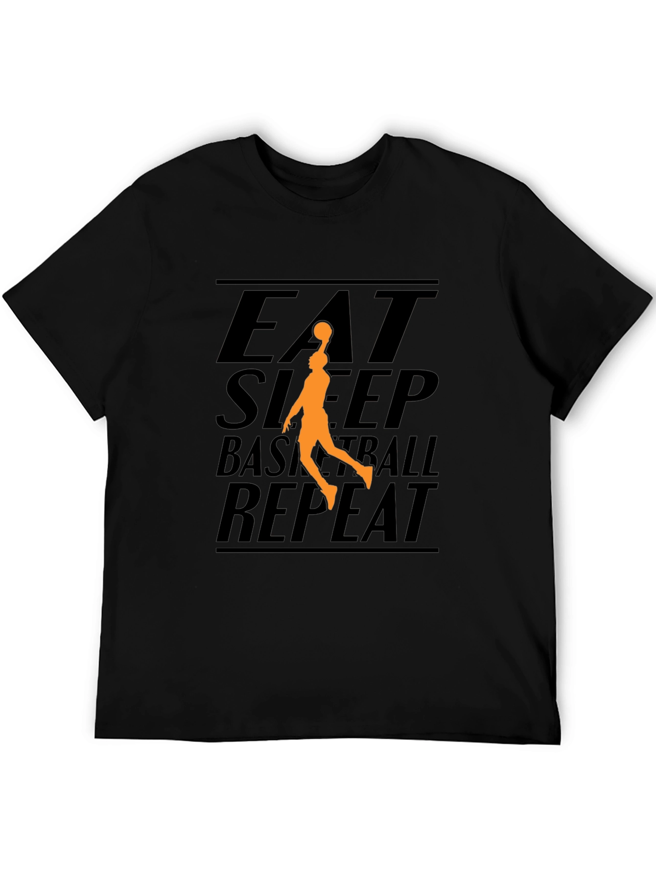 Eat Sleep Basketball Repeat Black T-Shirt