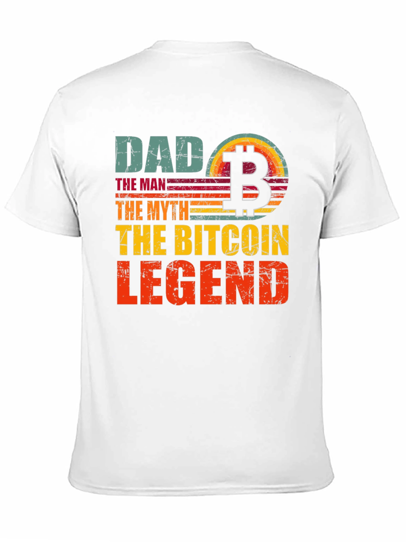 Bitcoin Dad Legend Graphic T-Shirt