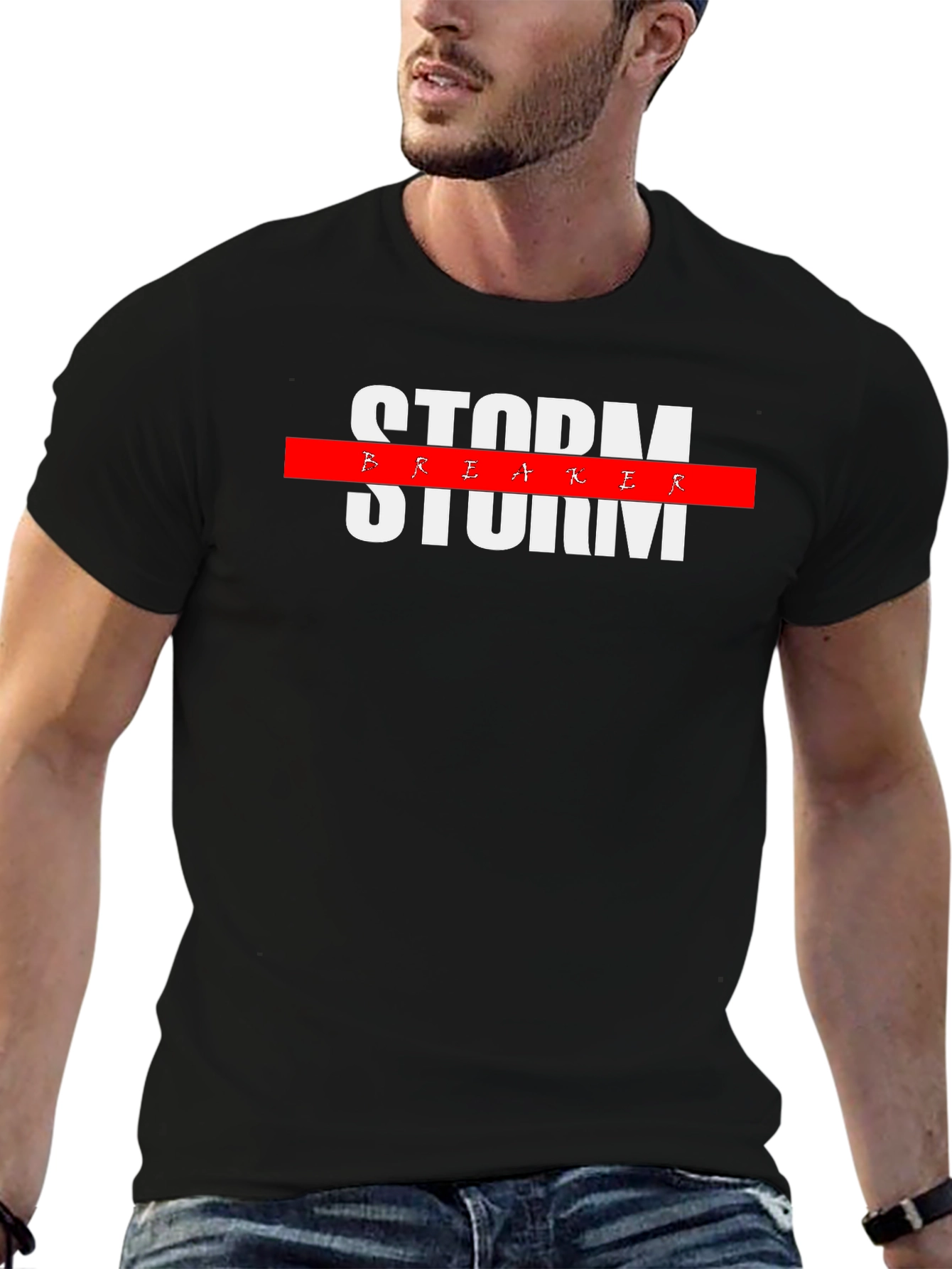 Storm Breaker Graphic Tee - Mens Black T-Shirt