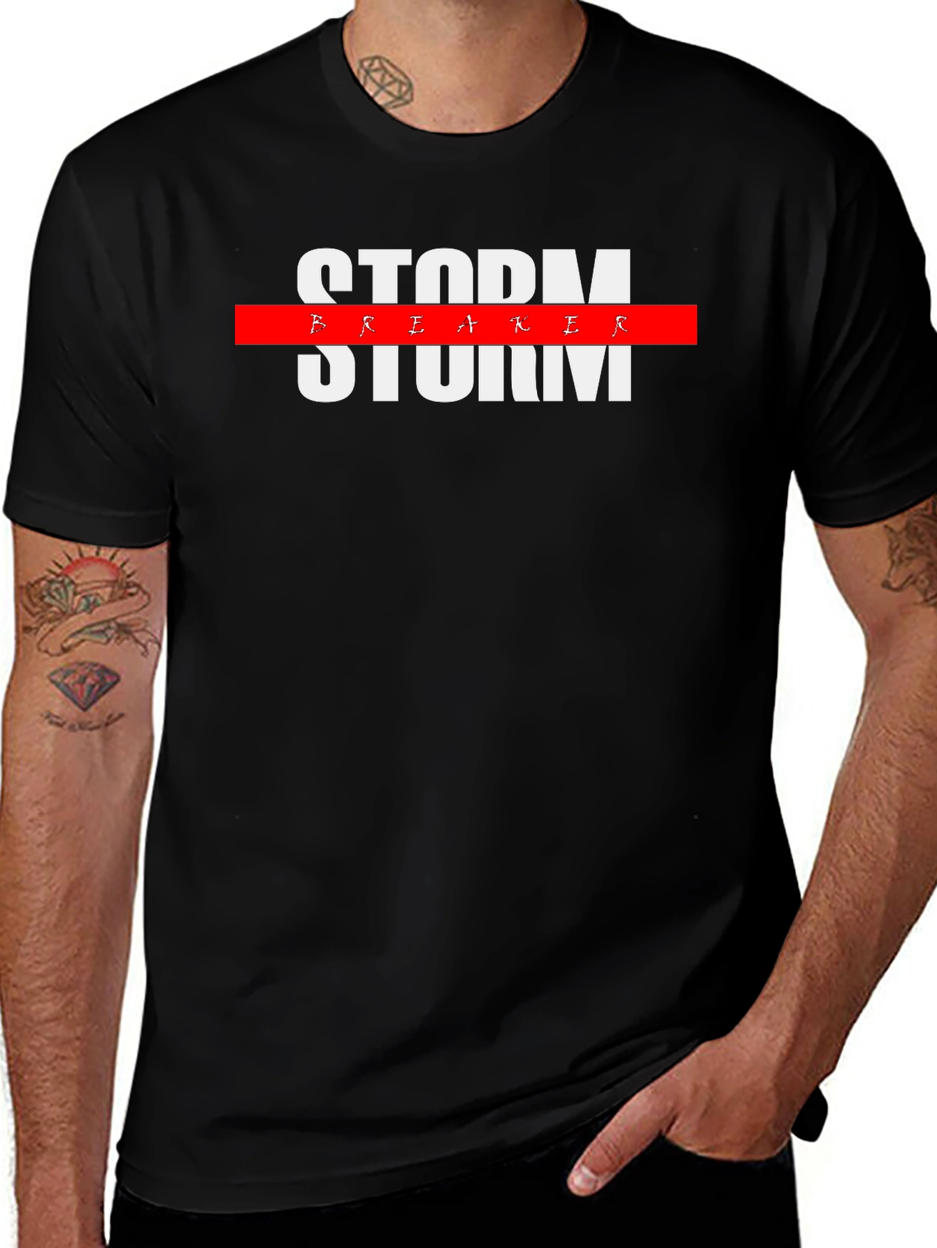 Storm Breaker Graphic Tee - Mens Black T-Shirt