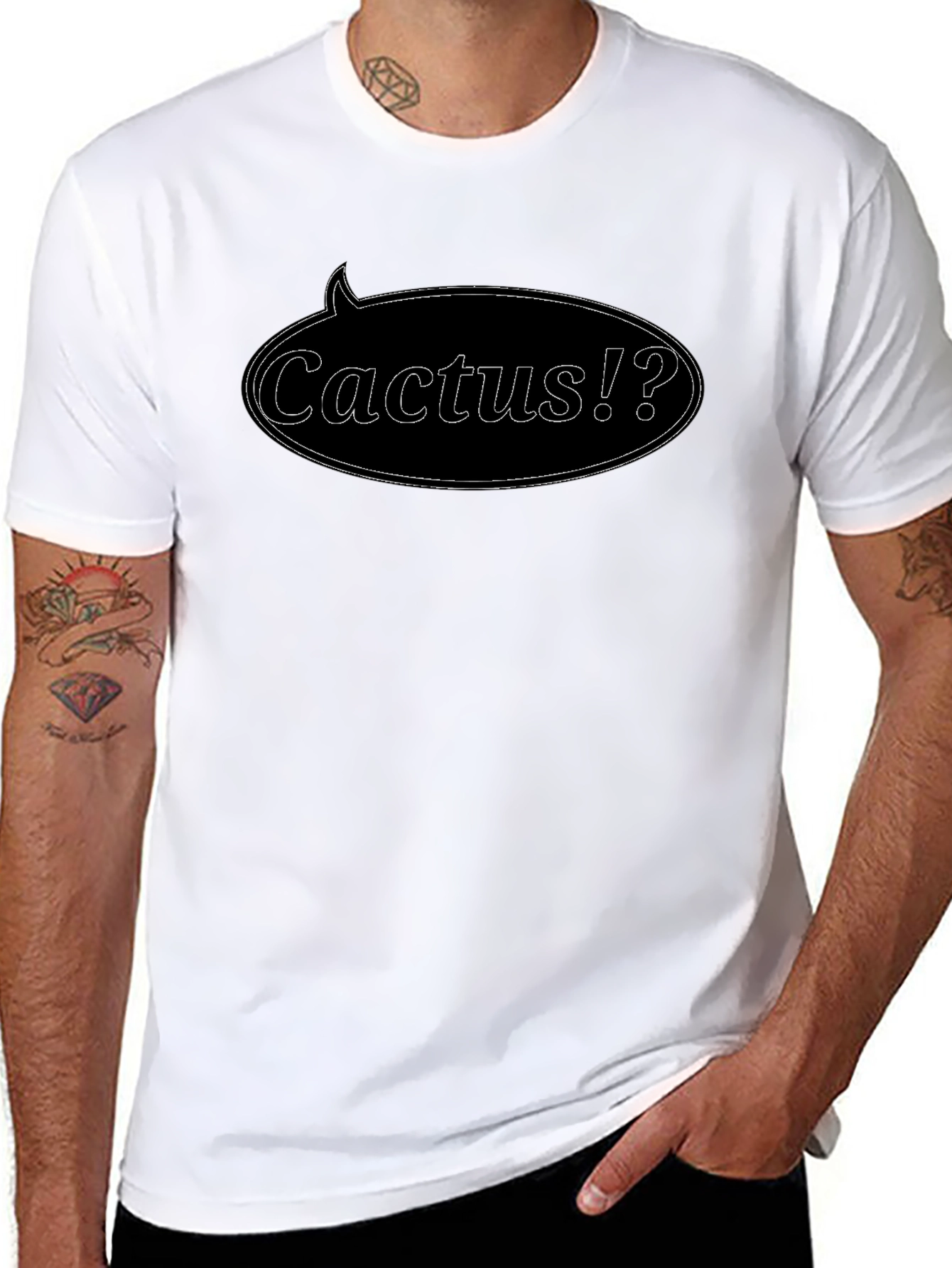 Cactus?! Graphic Tee - Black