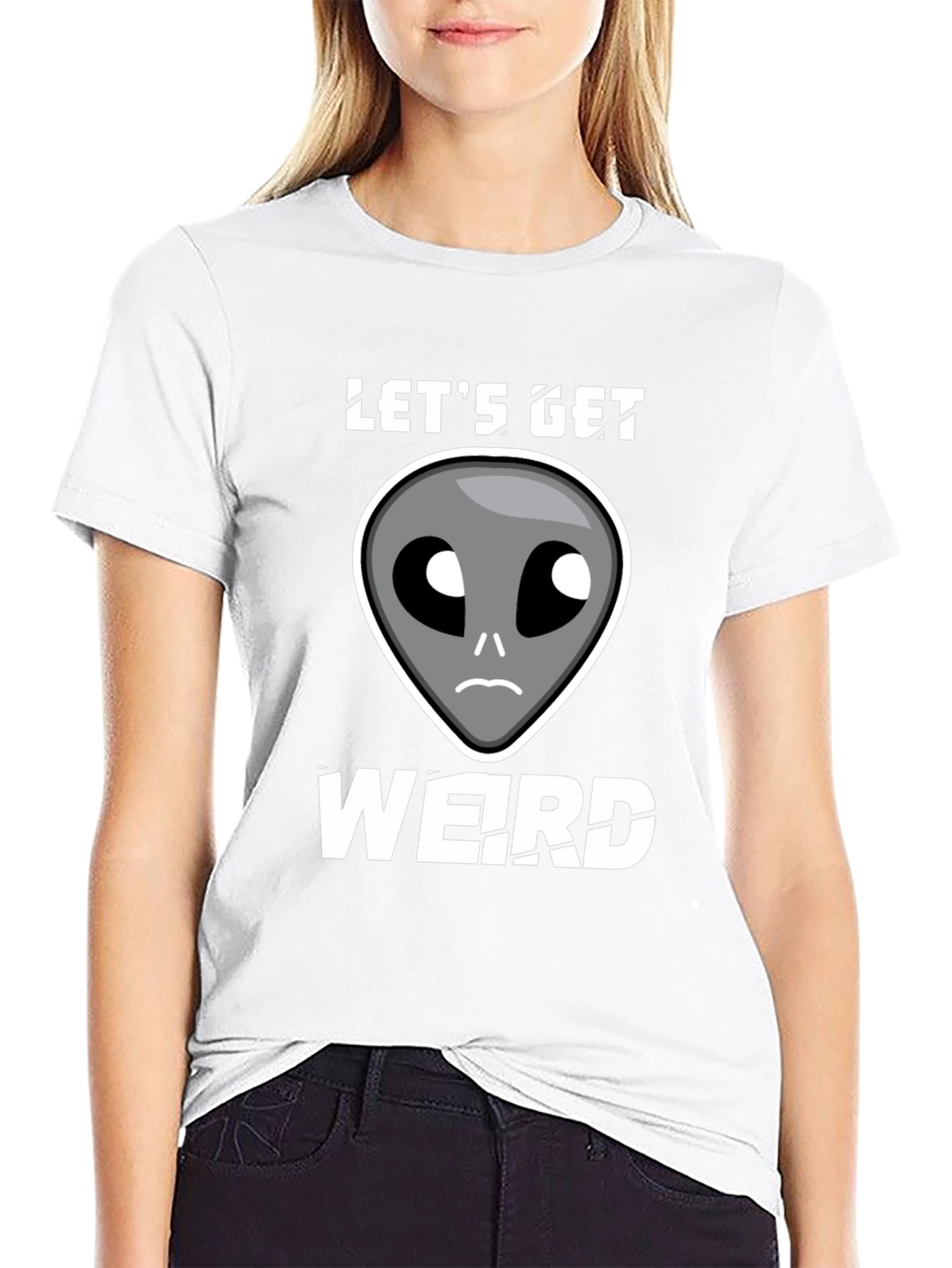 Lets Get Weird Alien Graphic T-Shirt