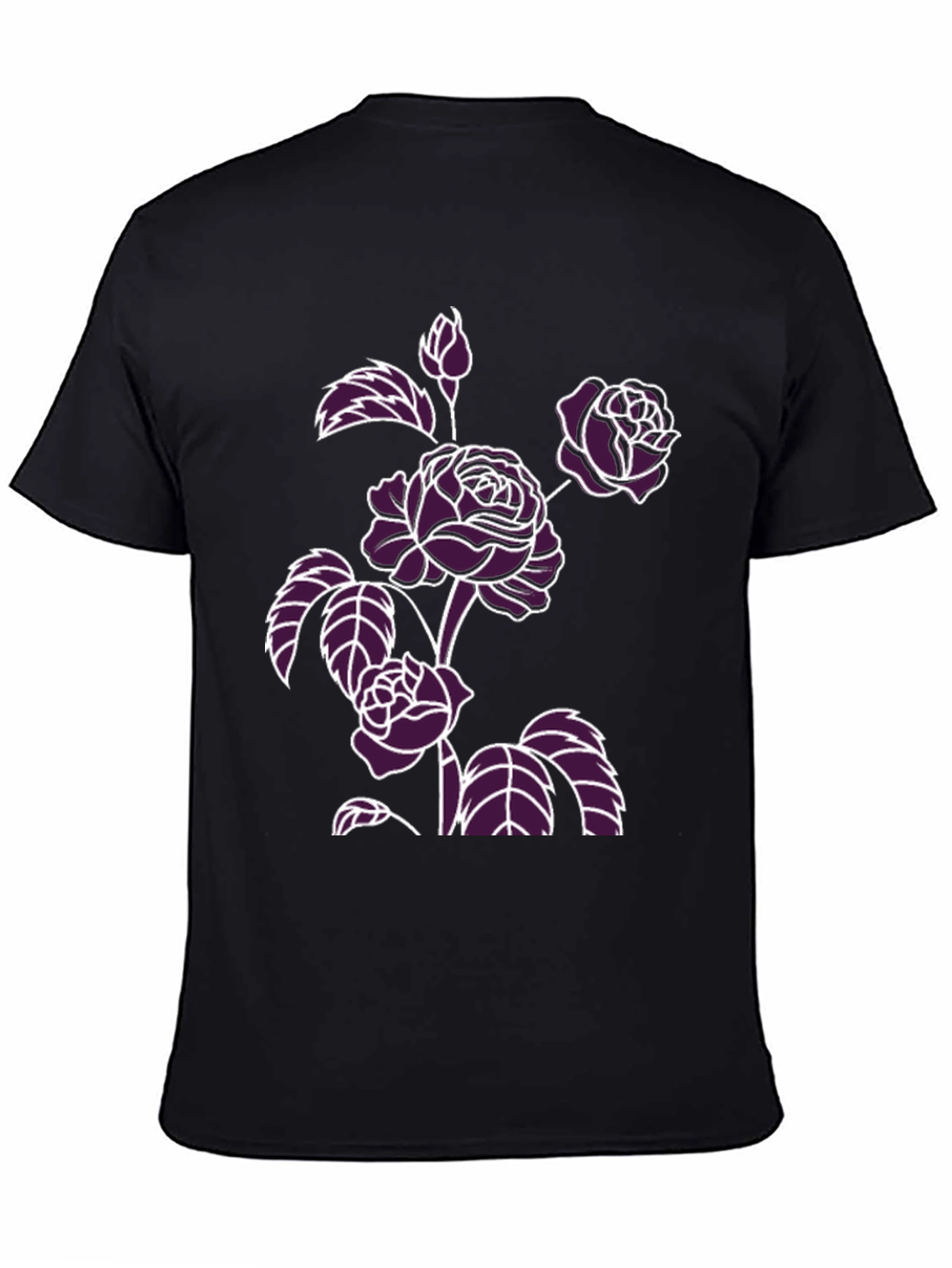 Floral Print T-Shirt - Bold Rose Design