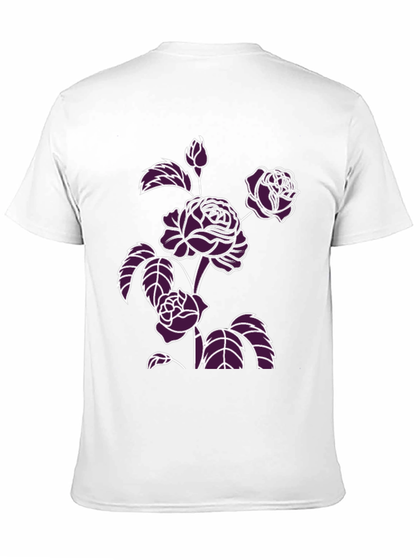 Floral Print T-Shirt - Bold Rose Design