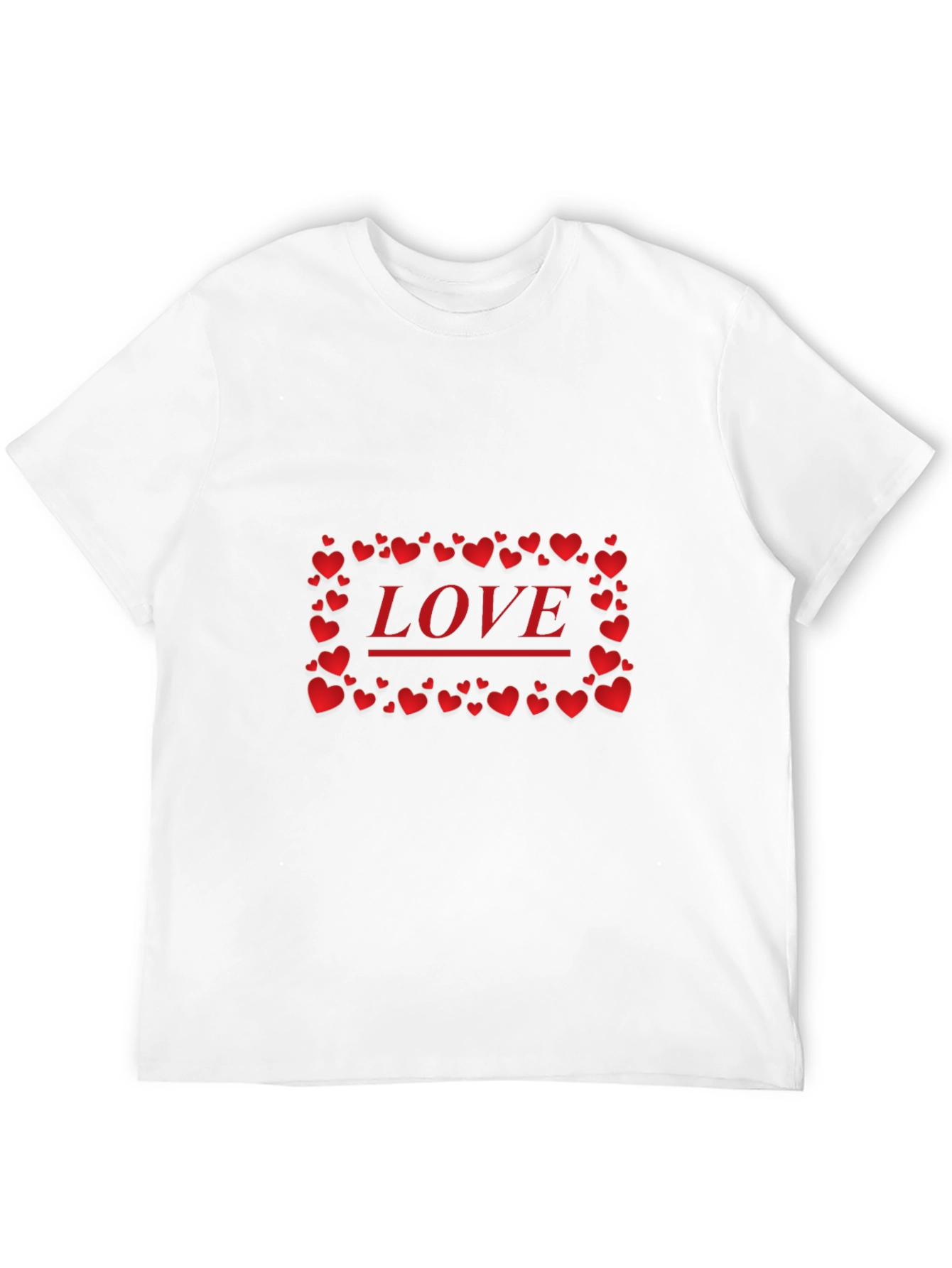 Love Heart Graphic Print Black T-Shirt