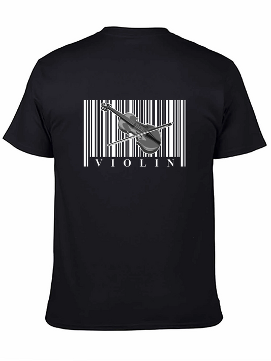 Violin Barcode T-Shirt - Music Lover Tee
