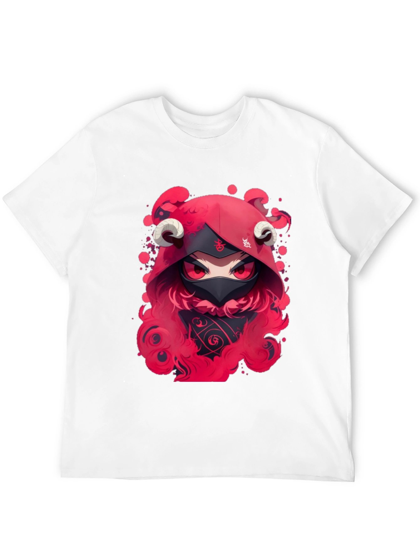 Red Devil Anime Graphic Black T-Shirt