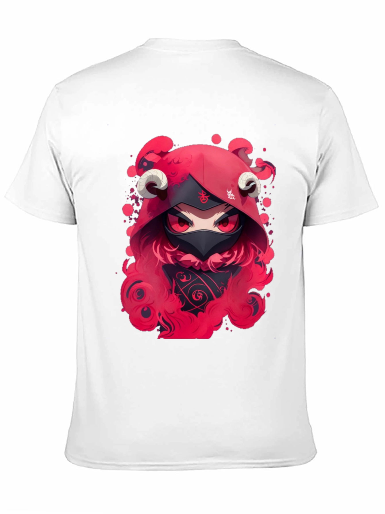 Red Devil Anime Graphic Black T-Shirt