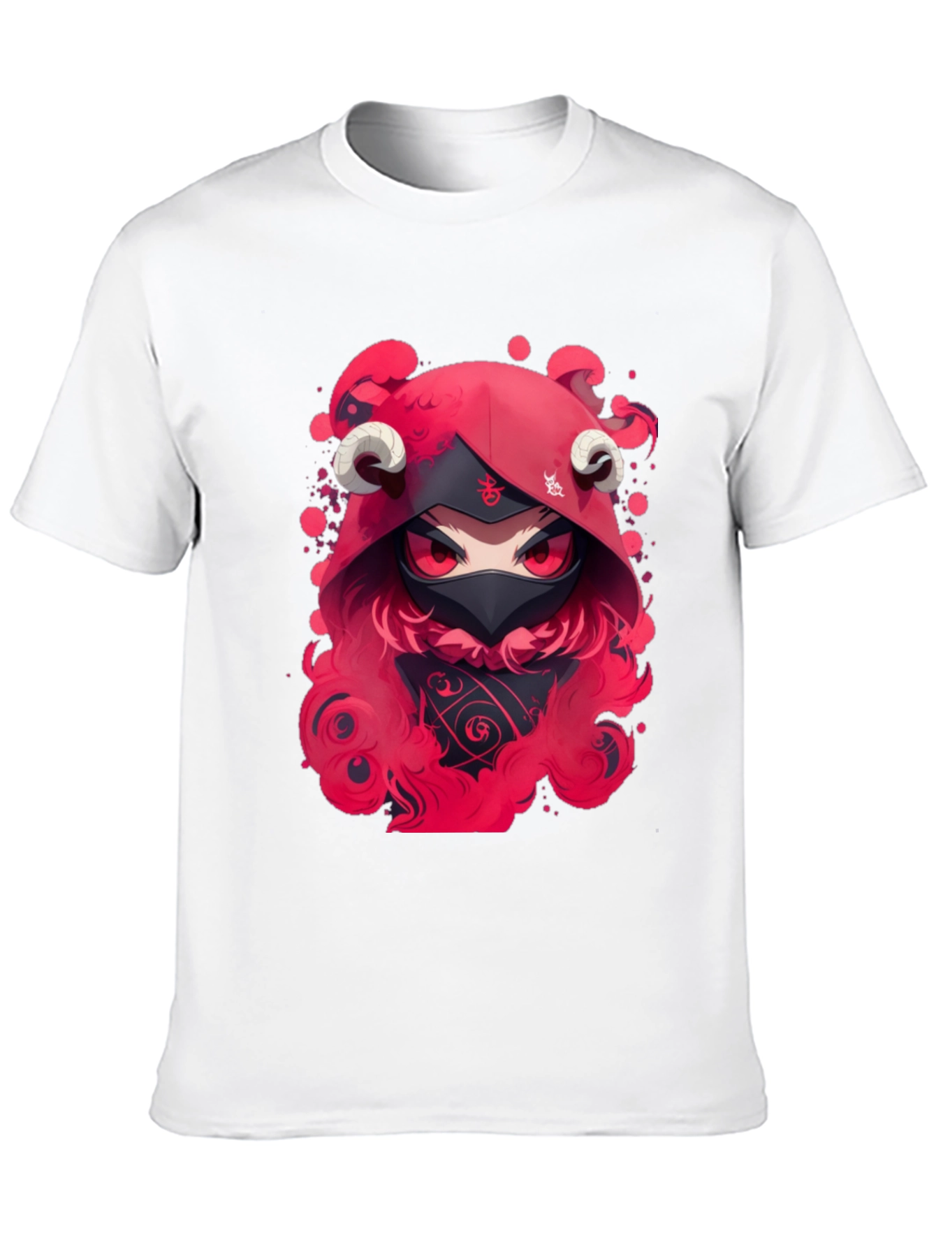 Red Devil Anime Graphic Black T-Shirt