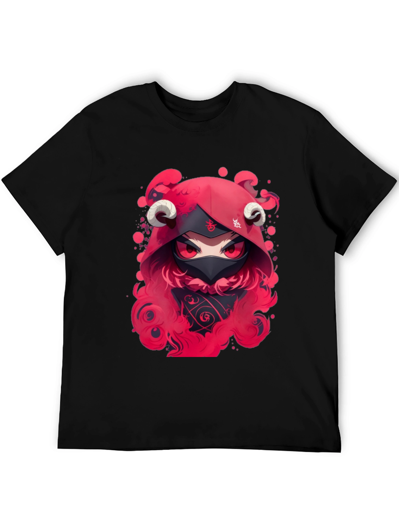 Red Devil Anime Graphic Black T-Shirt