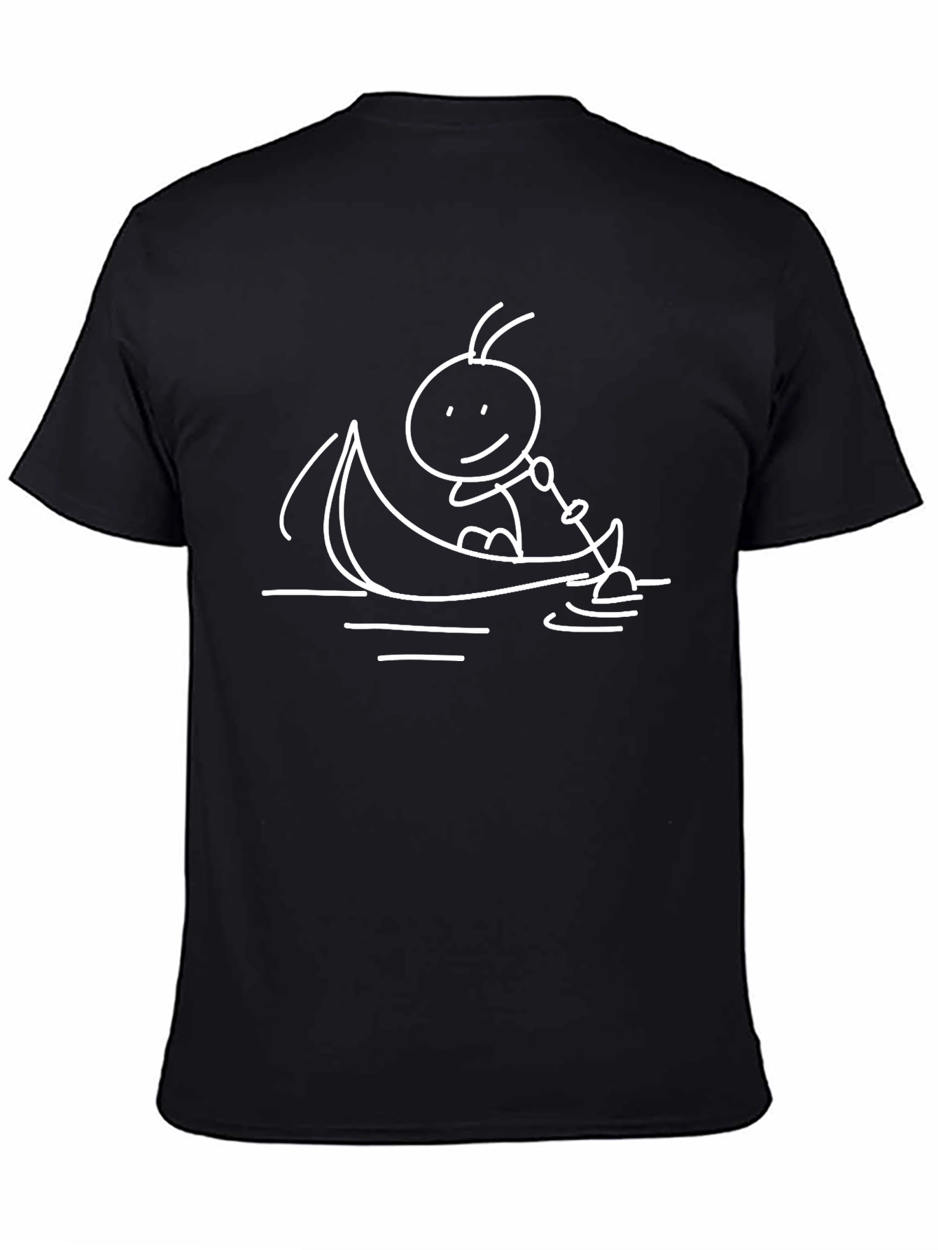 Whimsical Cartoon Rowing T-Shirt