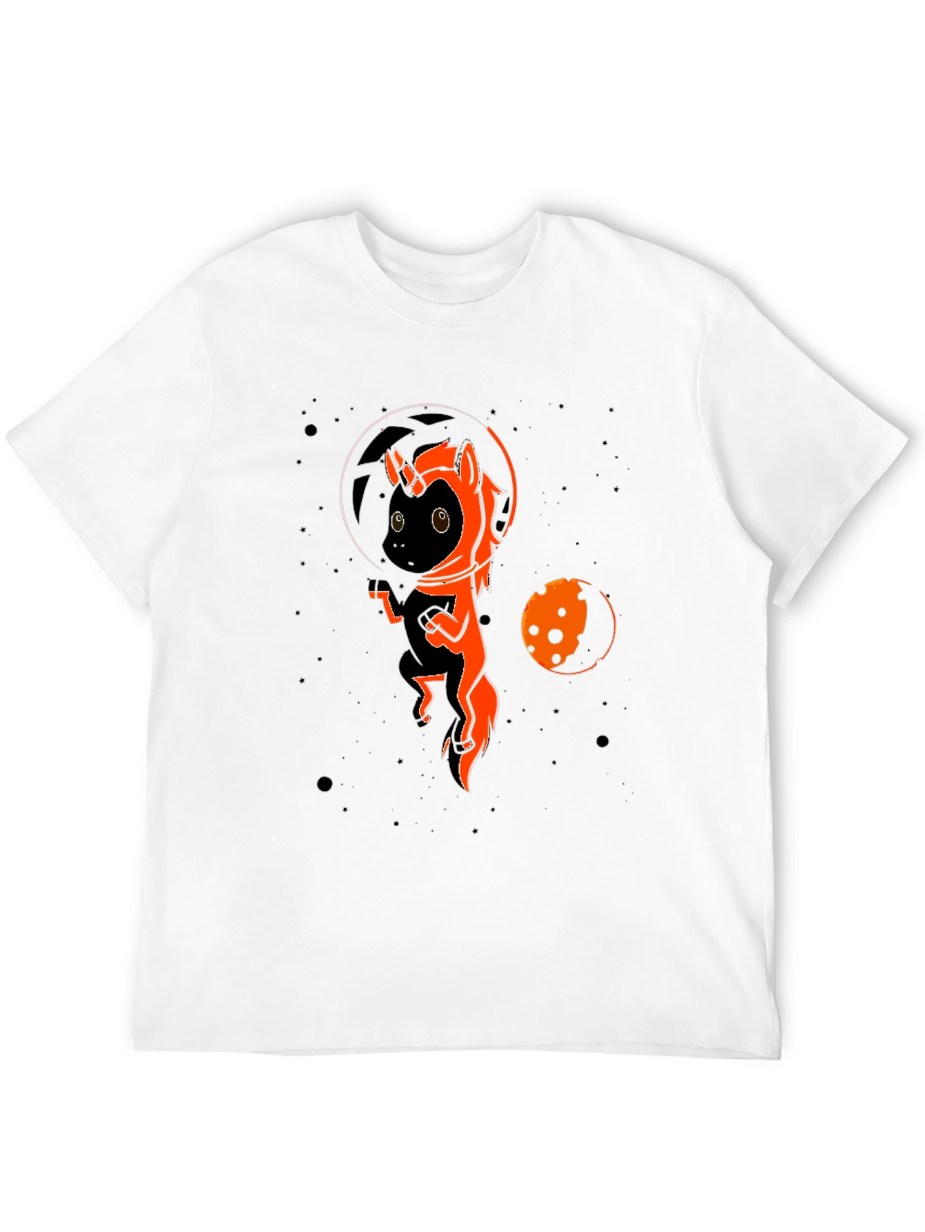 Space Unicorn Black T-Shirt