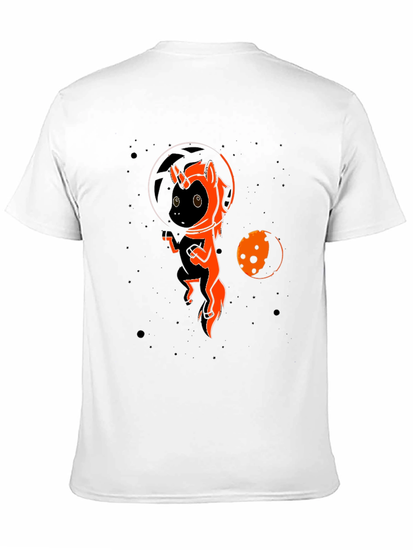 Space Unicorn Black T-Shirt