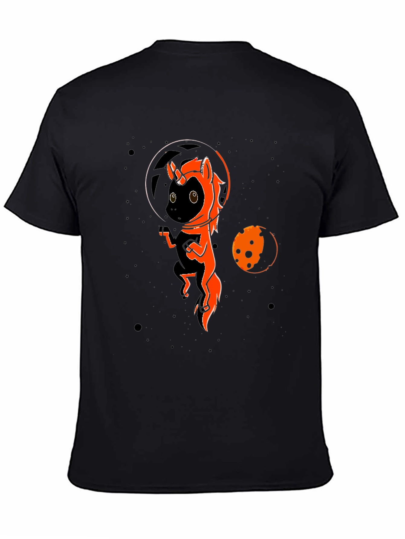Space Unicorn Black T-Shirt