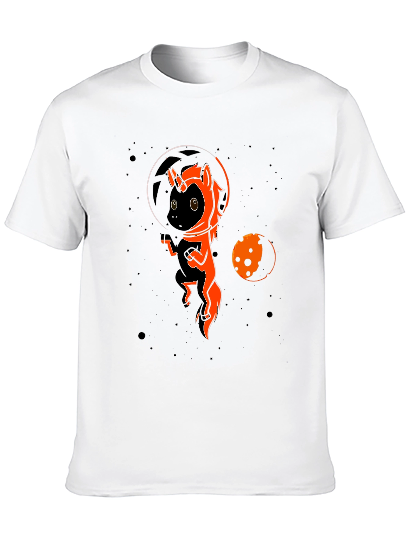 Space Unicorn Black T-Shirt
