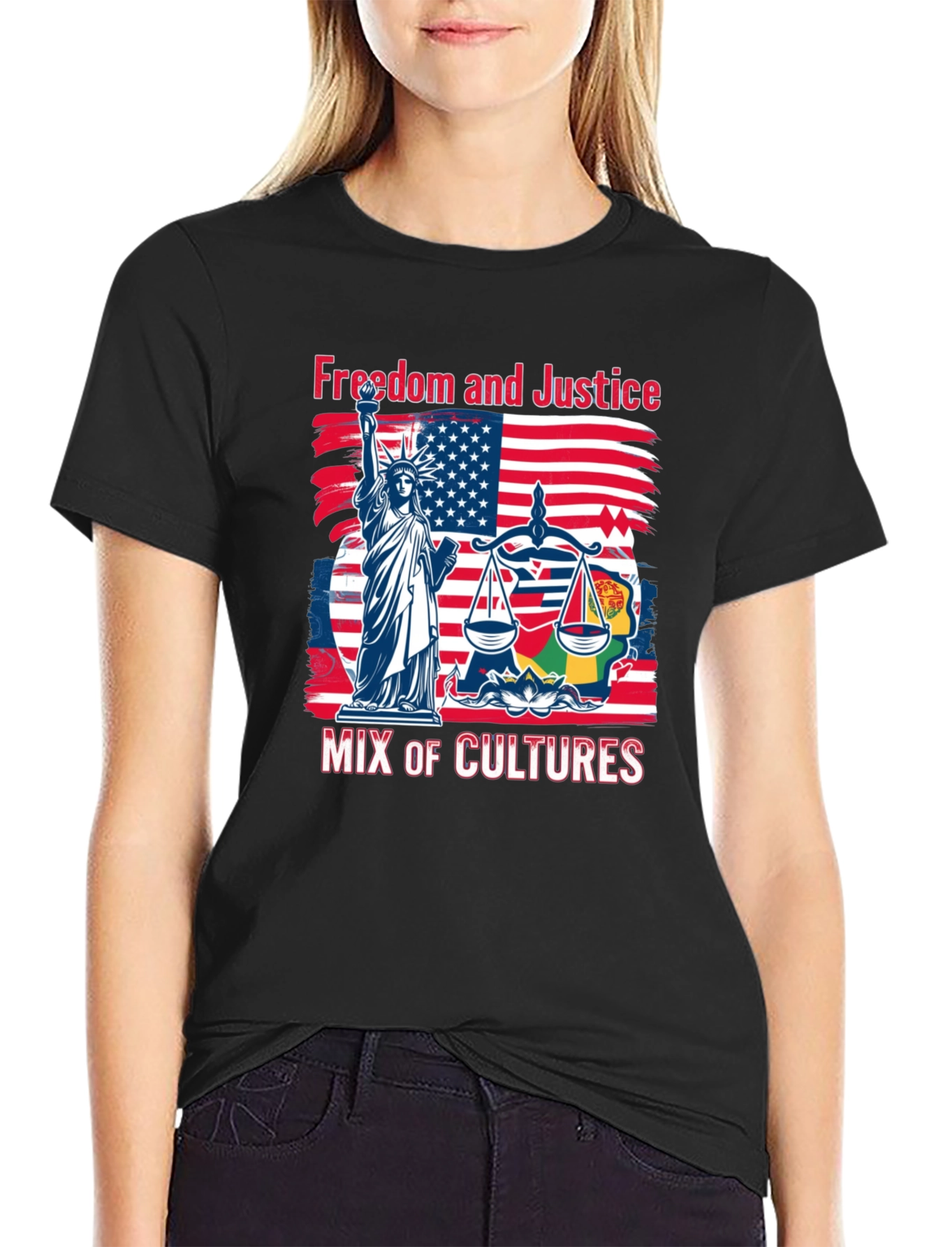Freedom and Justice Mix of Cultures T-Shirt