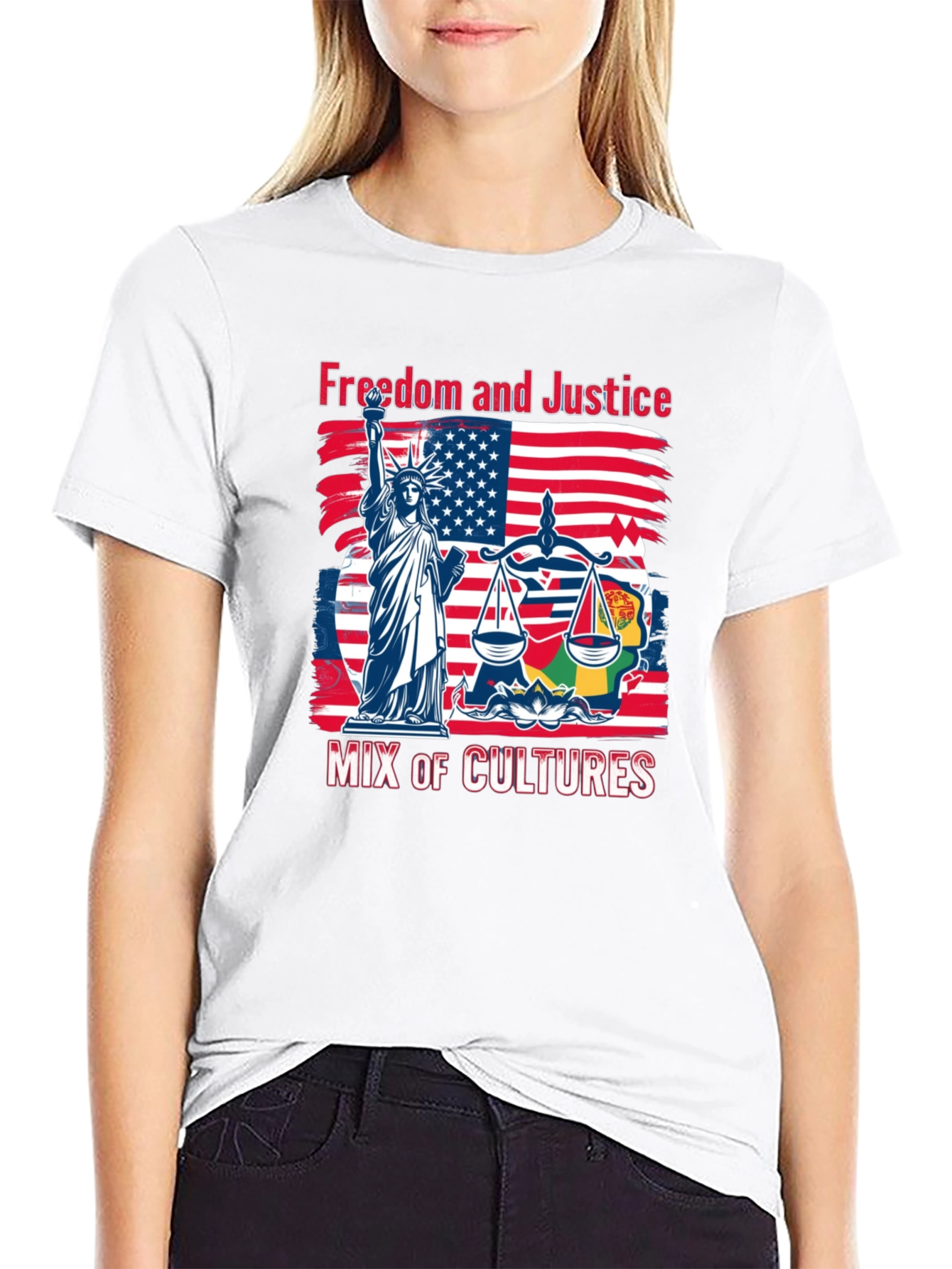 Freedom and Justice Mix of Cultures T-Shirt