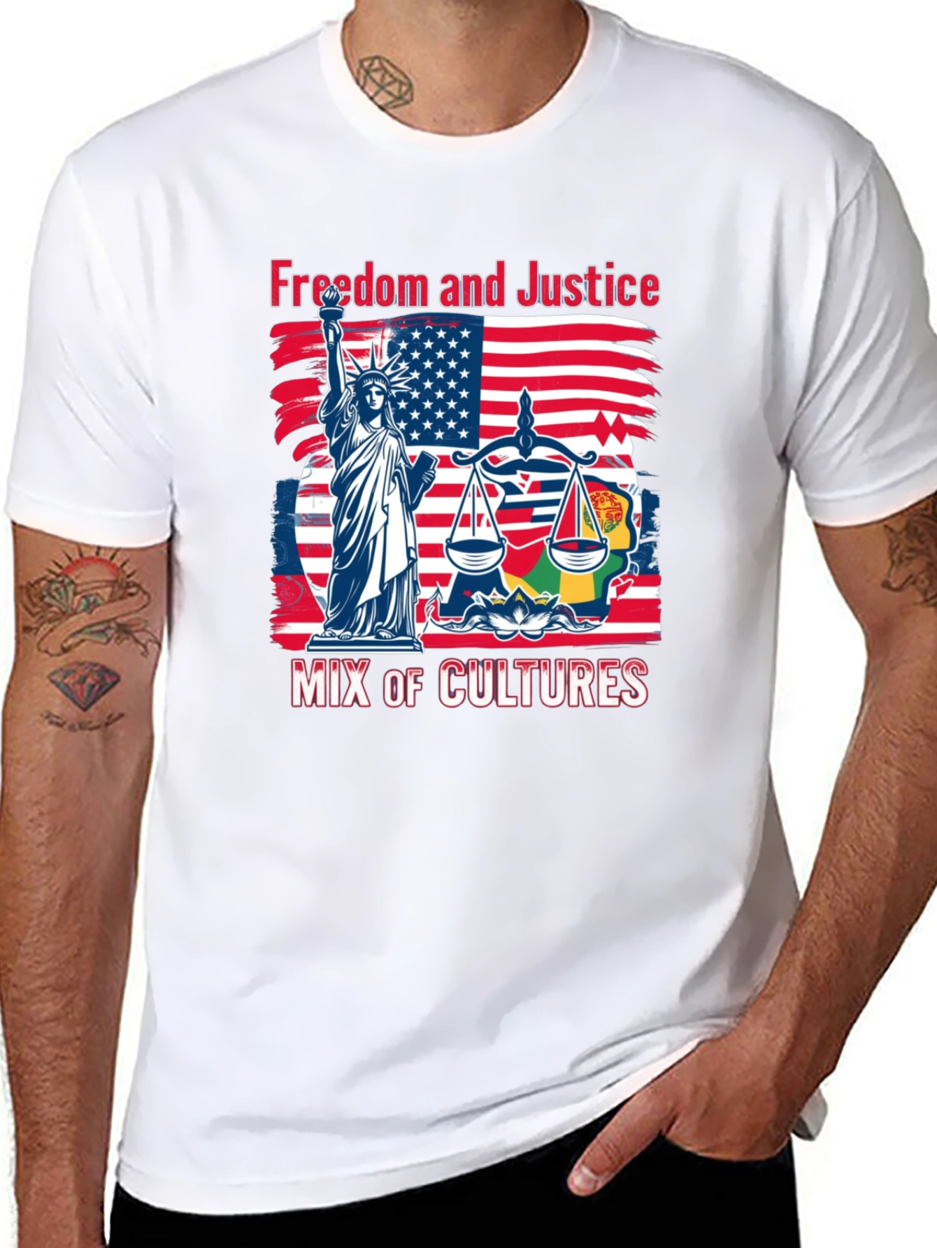 Freedom and Justice Mix of Cultures T-Shirt