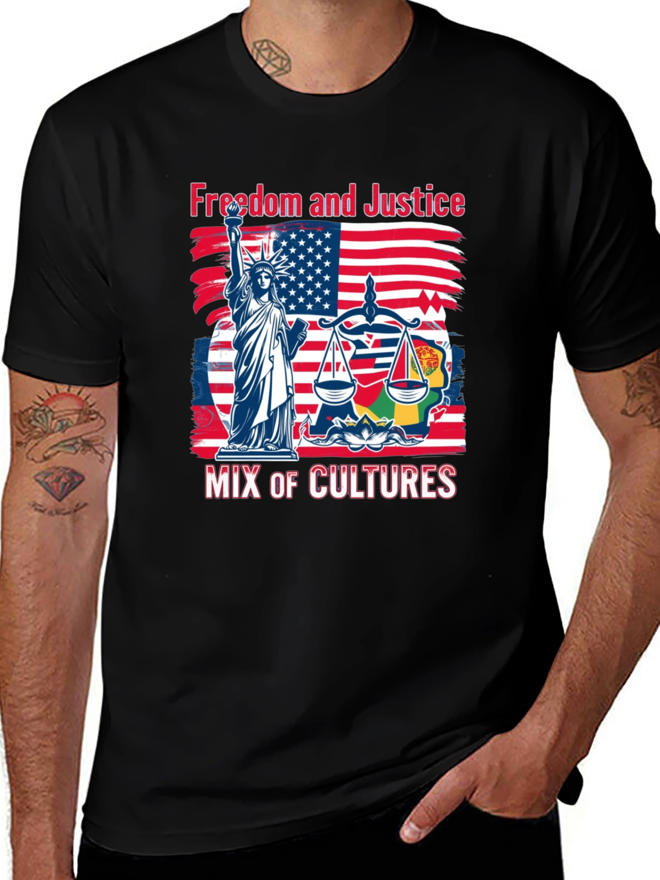 Freedom and Justice Mix of Cultures T-Shirt
